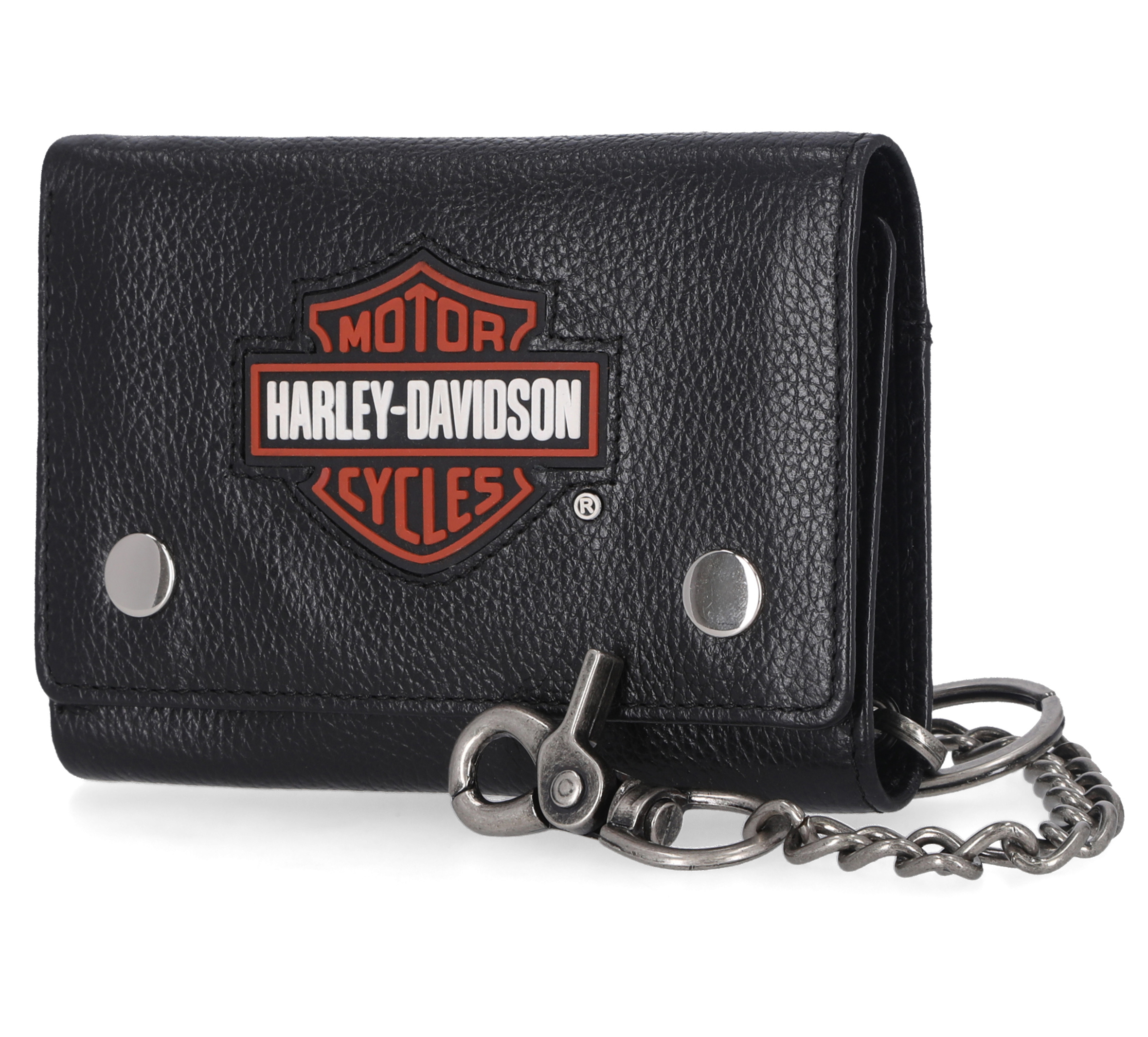 Bar & Shield Trifold Wallet With Chain