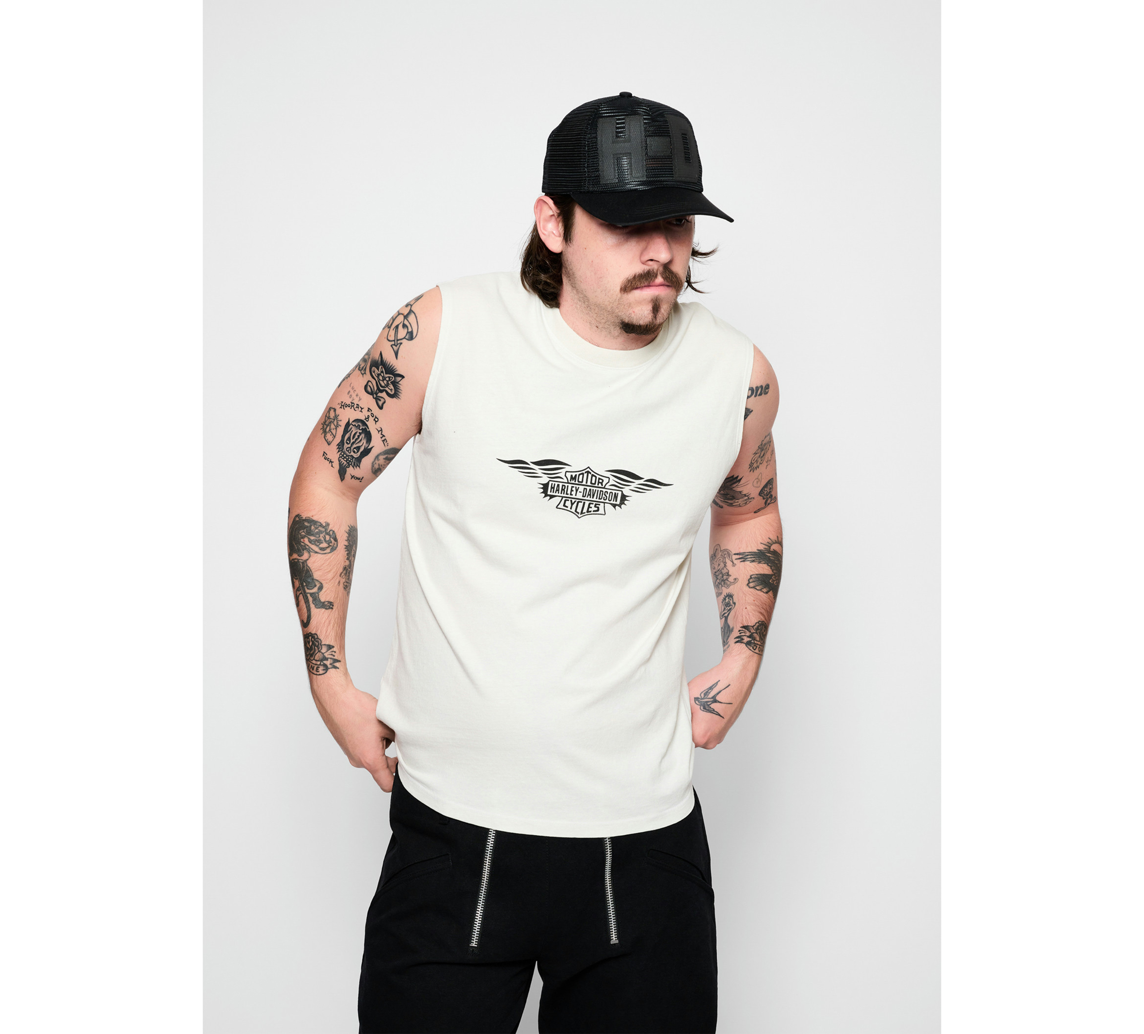 Silver Wing Boxy Muscle Tank