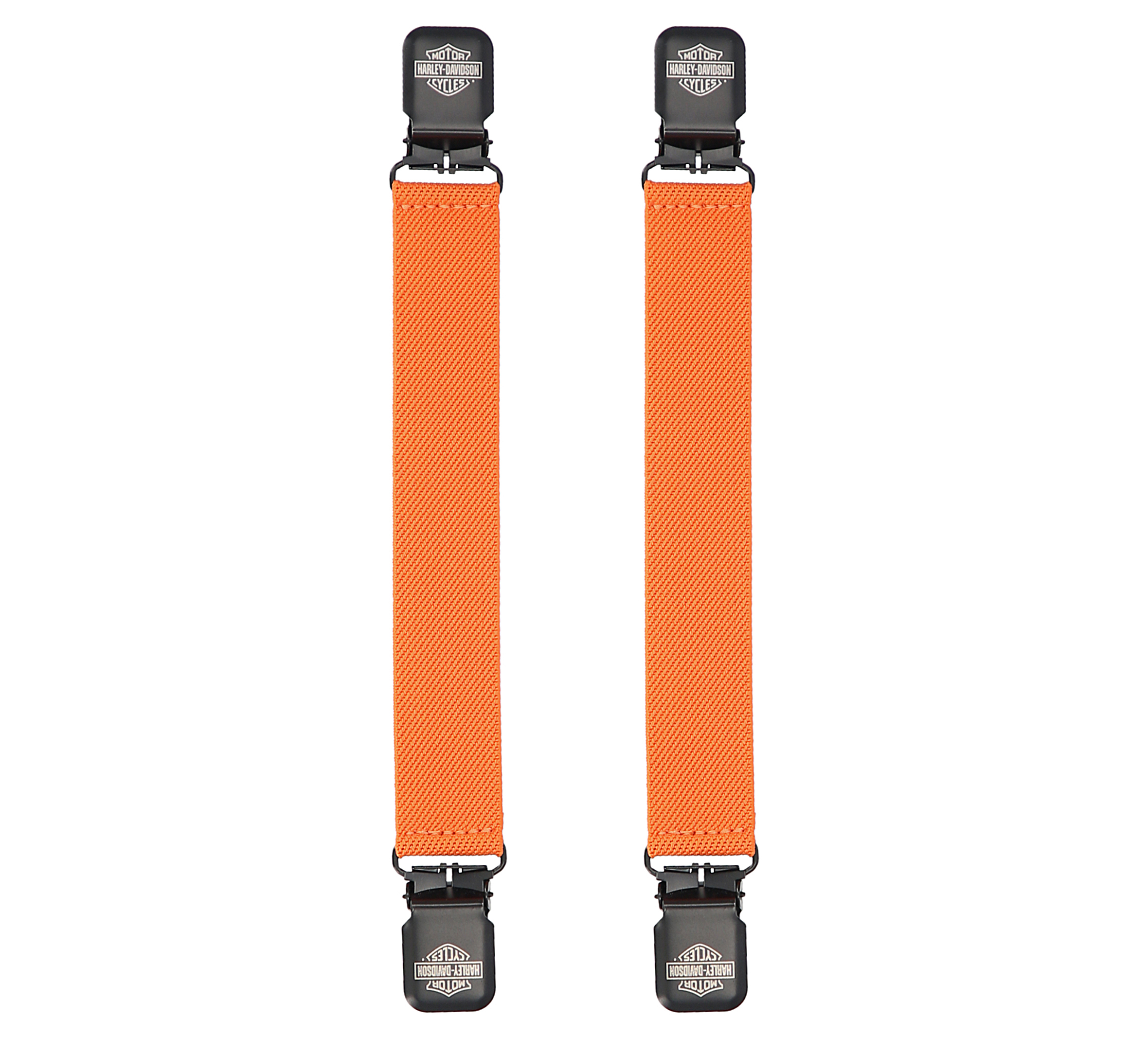 Bar & Shield Elastic Boot Clips In Orange