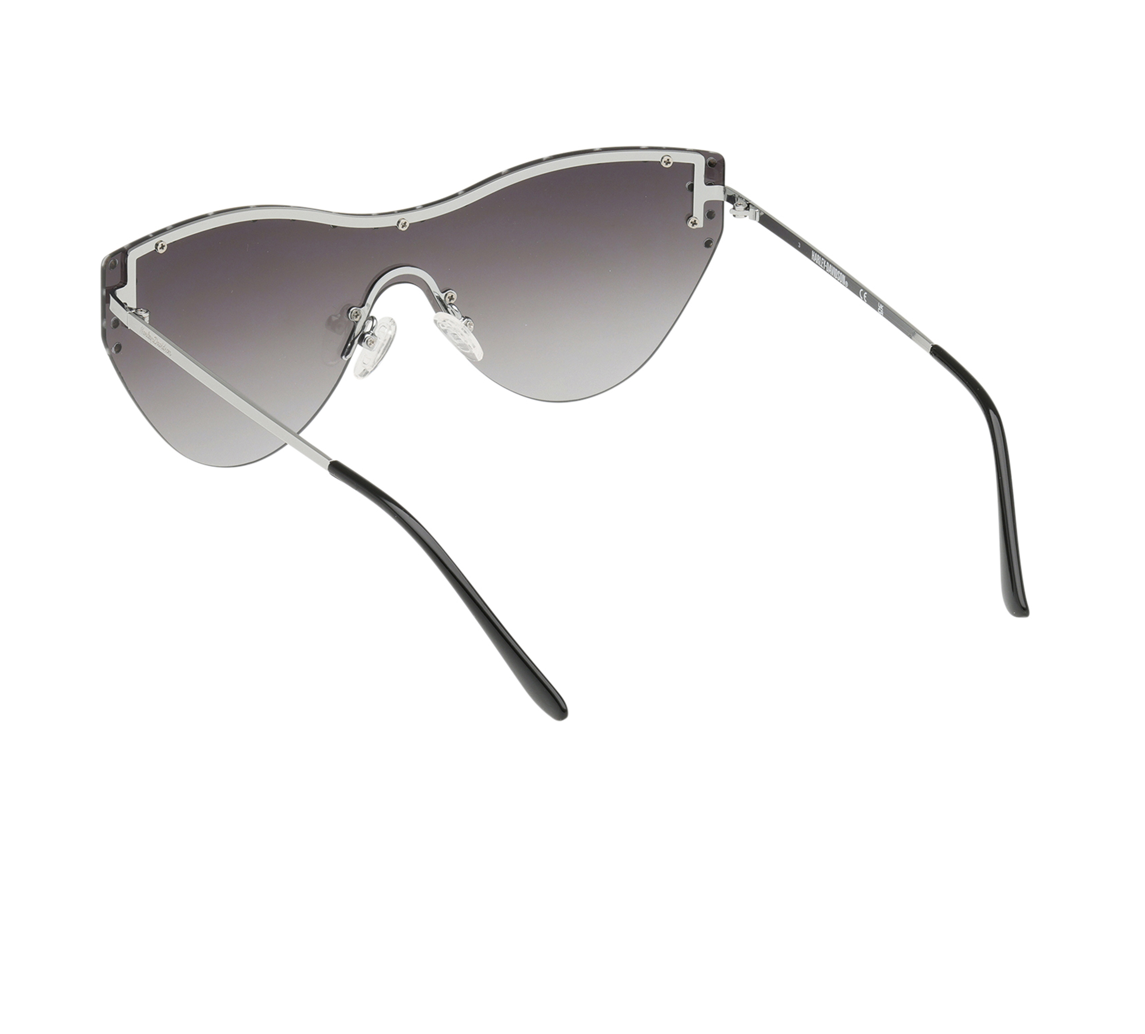 Cat-eye Lifestyle Rimless  Shield Sunglasses