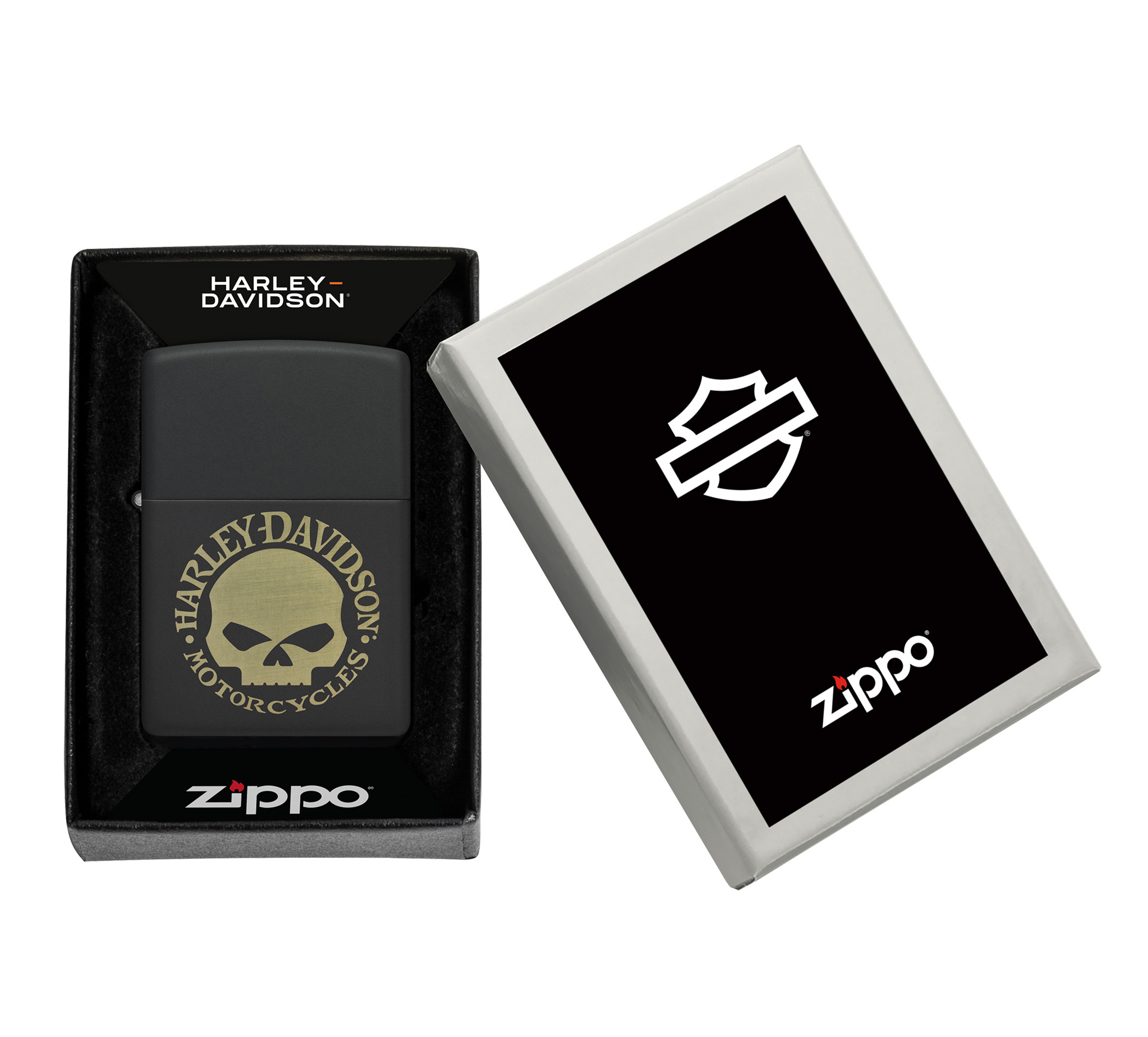 Harley-Davidson Willie G Skull Zippo Black Matte Windproof Lighter
