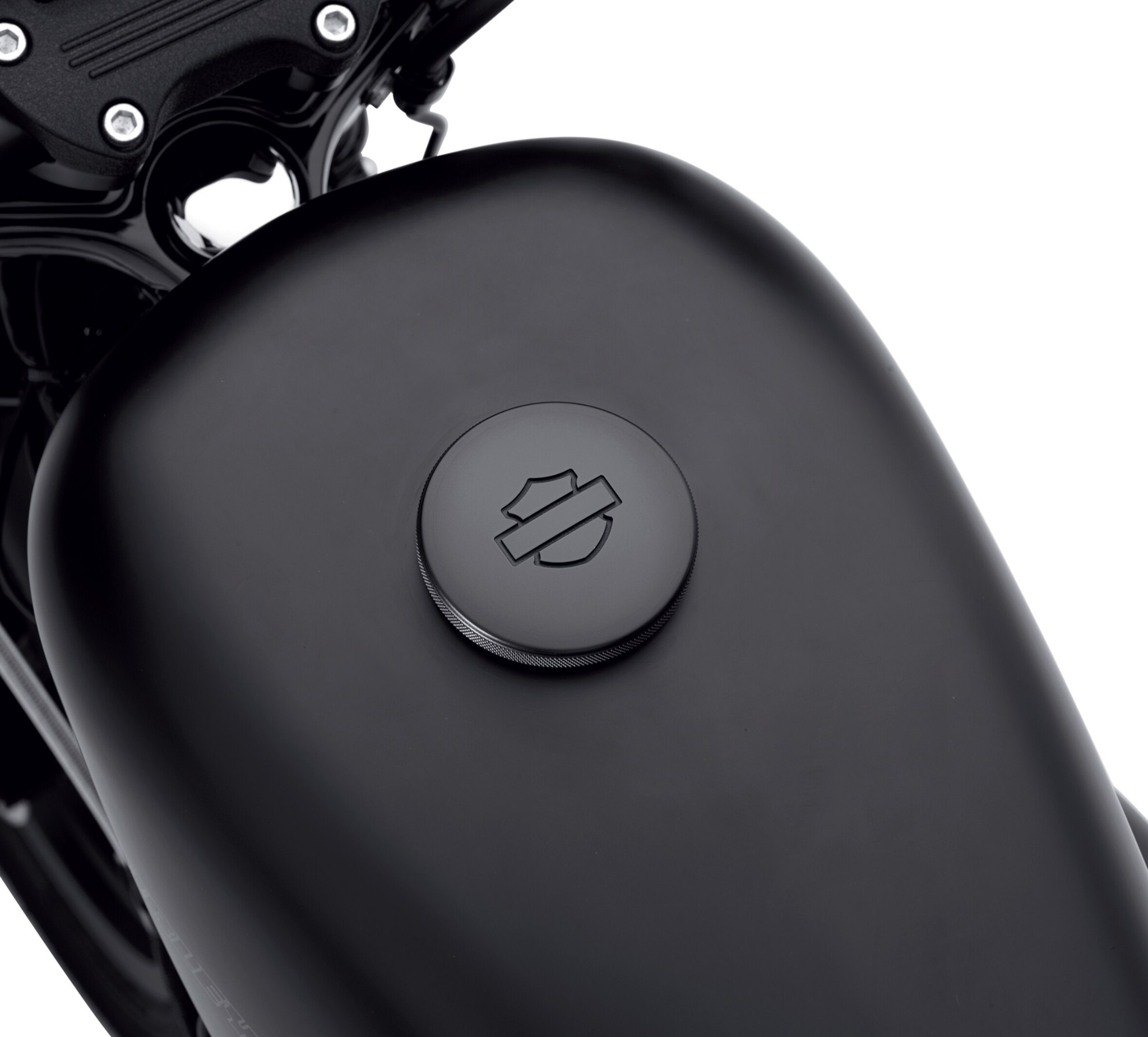 Bouchon Réservoir Carburant Harley - Alliage Aluminium Noir/chromé - Joint Anti-fuite - Universel Sportster, Softail, Road King, Dyna