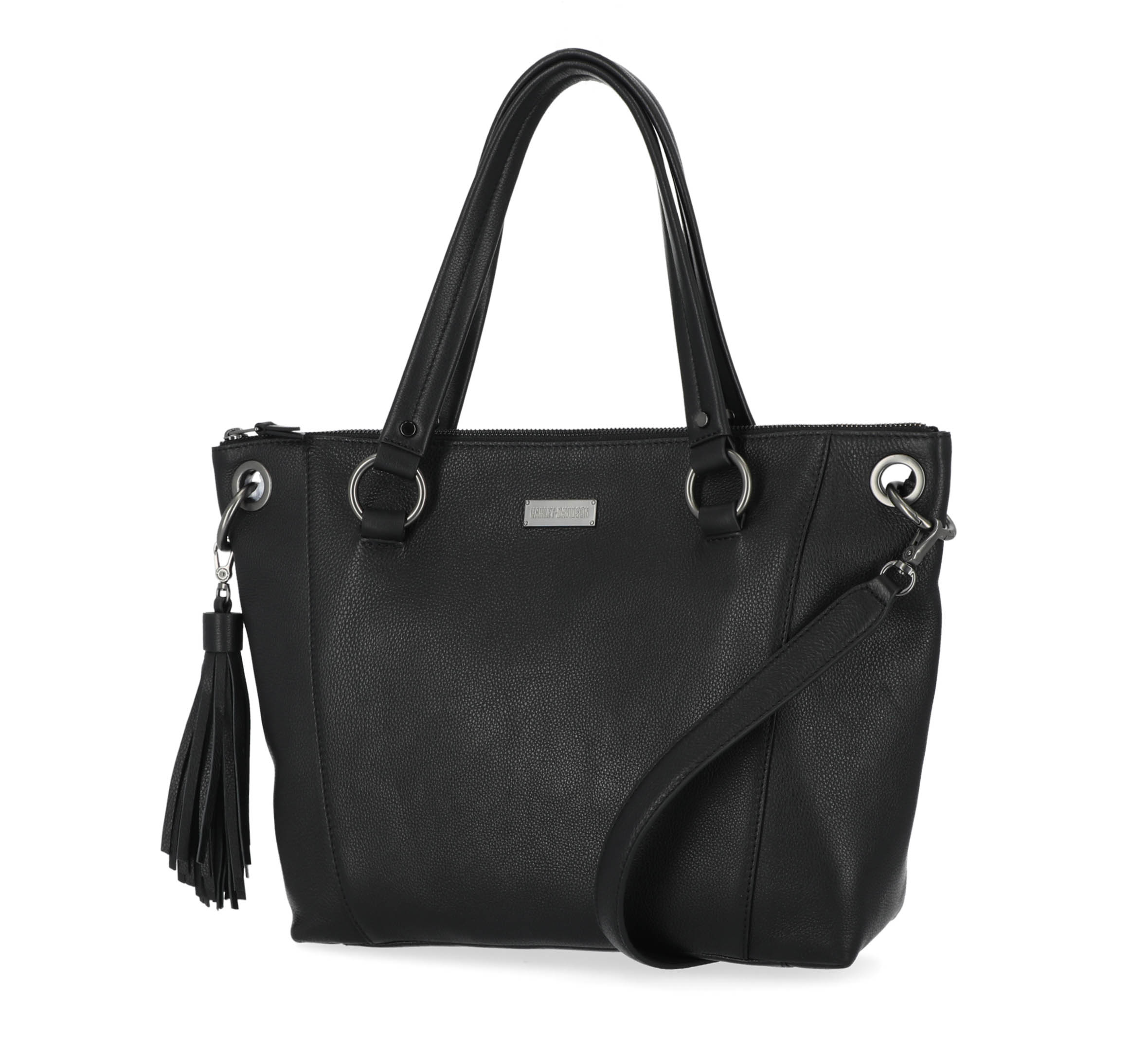 Sac à main classique en cuir pour femmes, noir