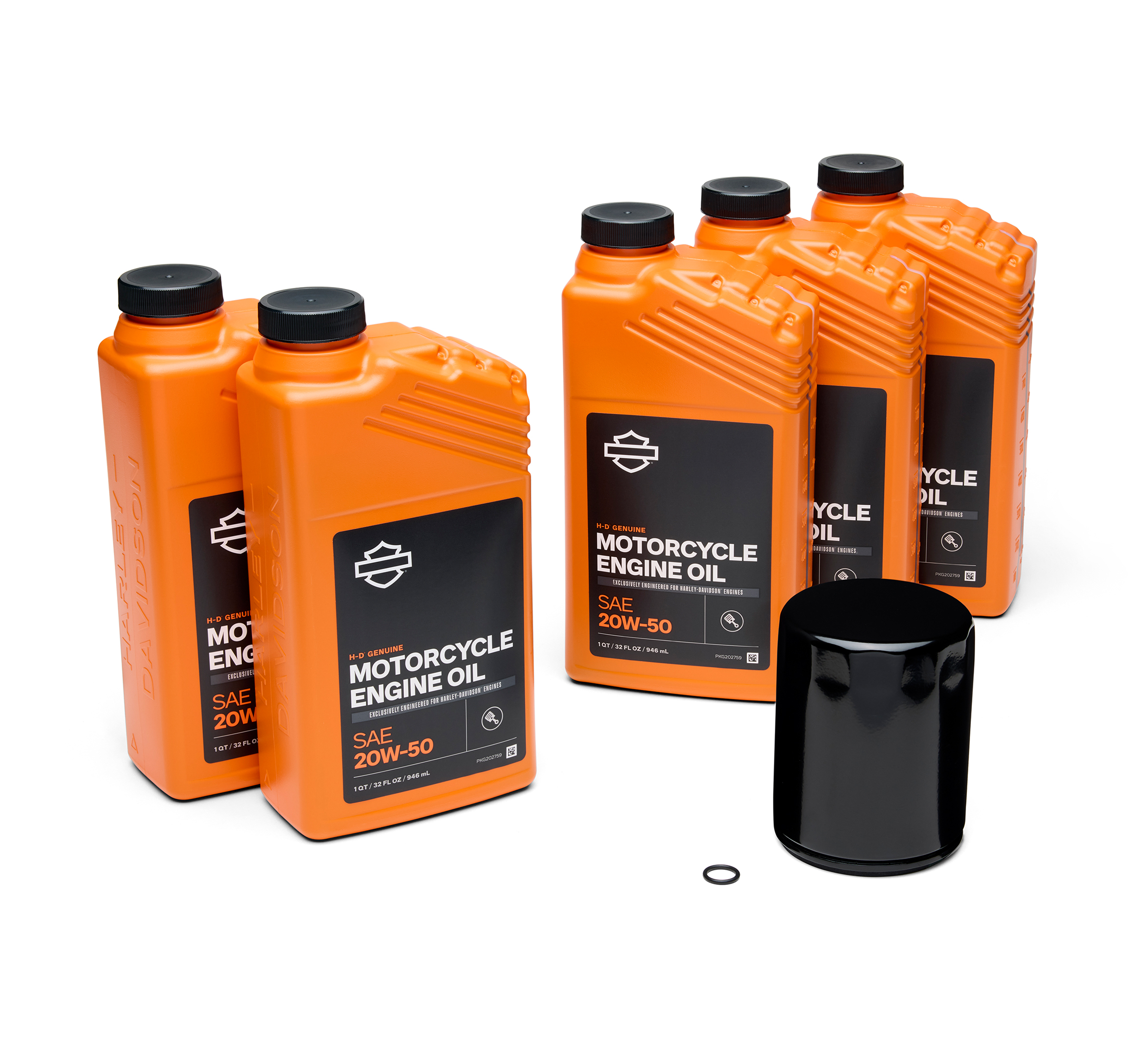 5 Qt. H-D 360 Motorcycle Oil Change Kit – Black Filter