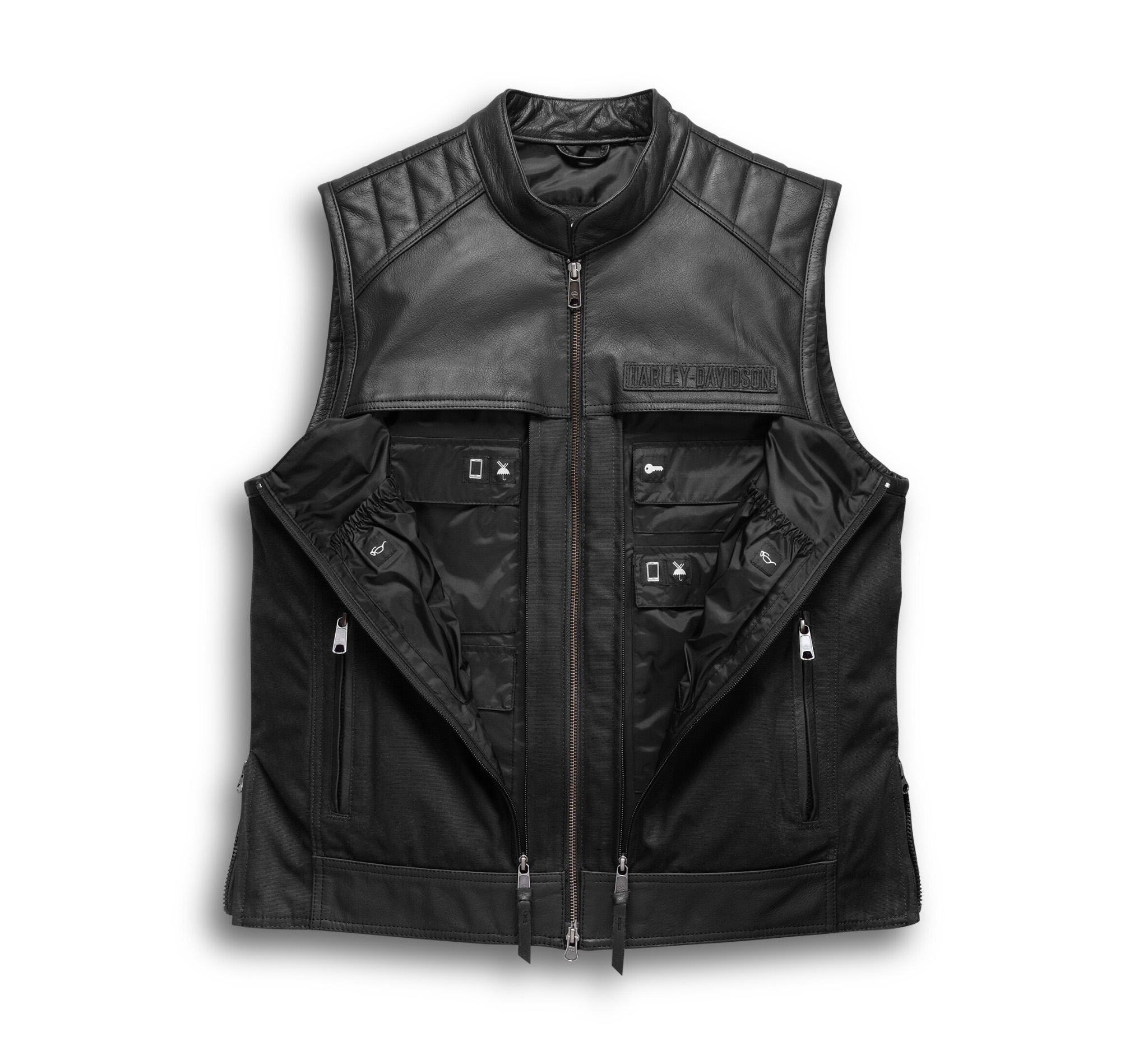 Men's Synthesis Pocket System Leather/Textile Vest