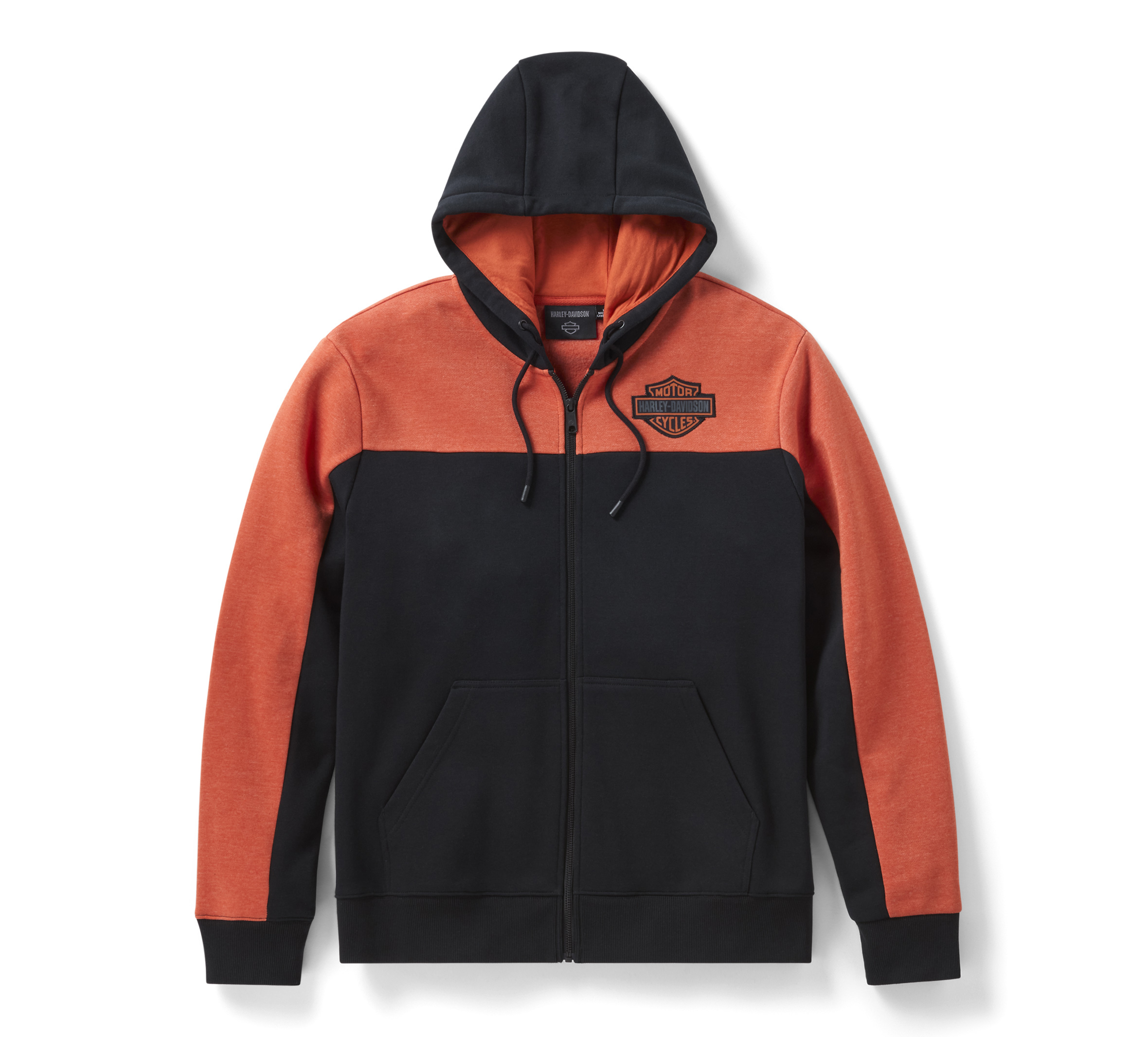 H-D Essential Color Blocked Full Zip Hoodie para hombre