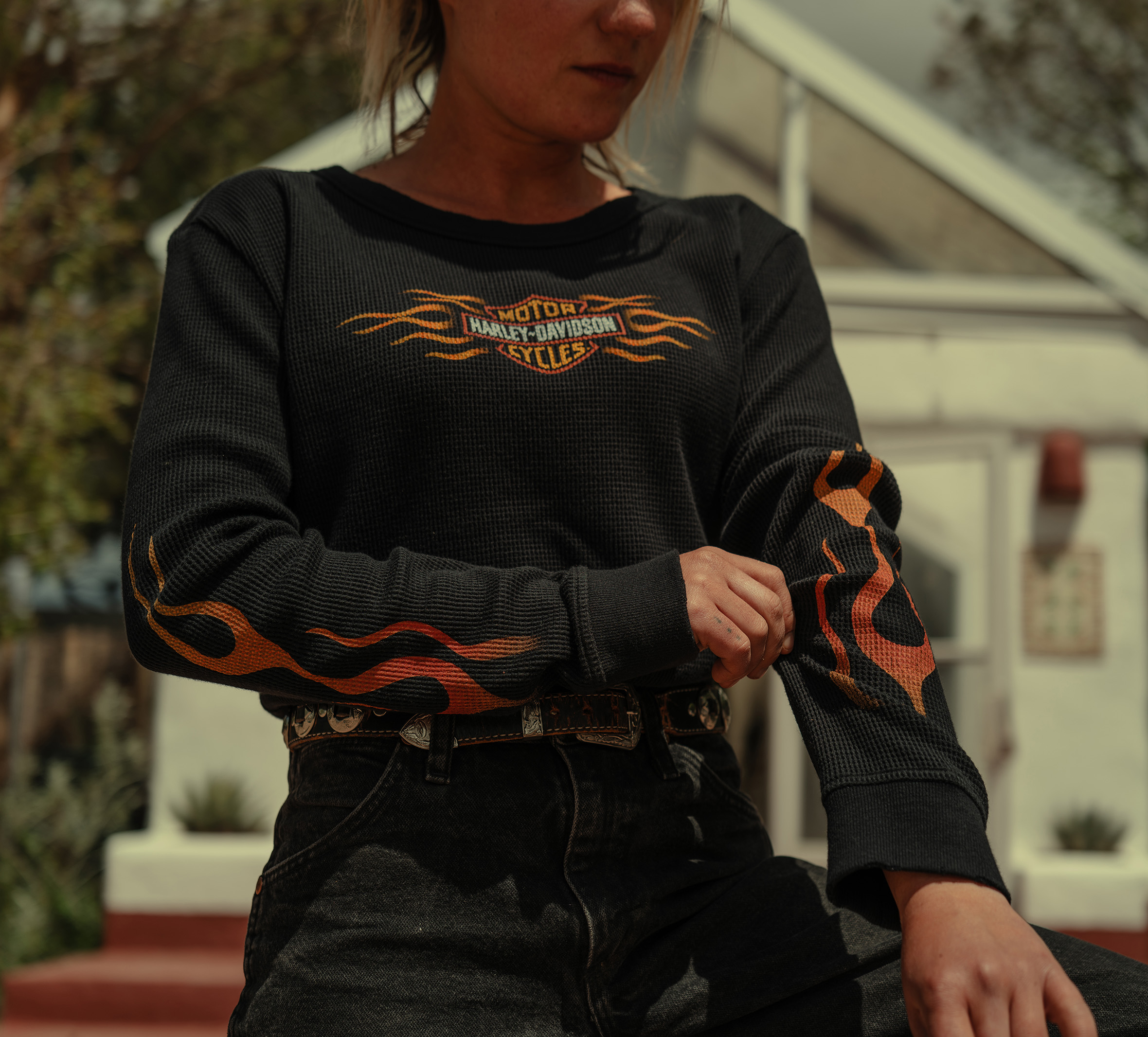 Women's Vintage Flames Knit Top