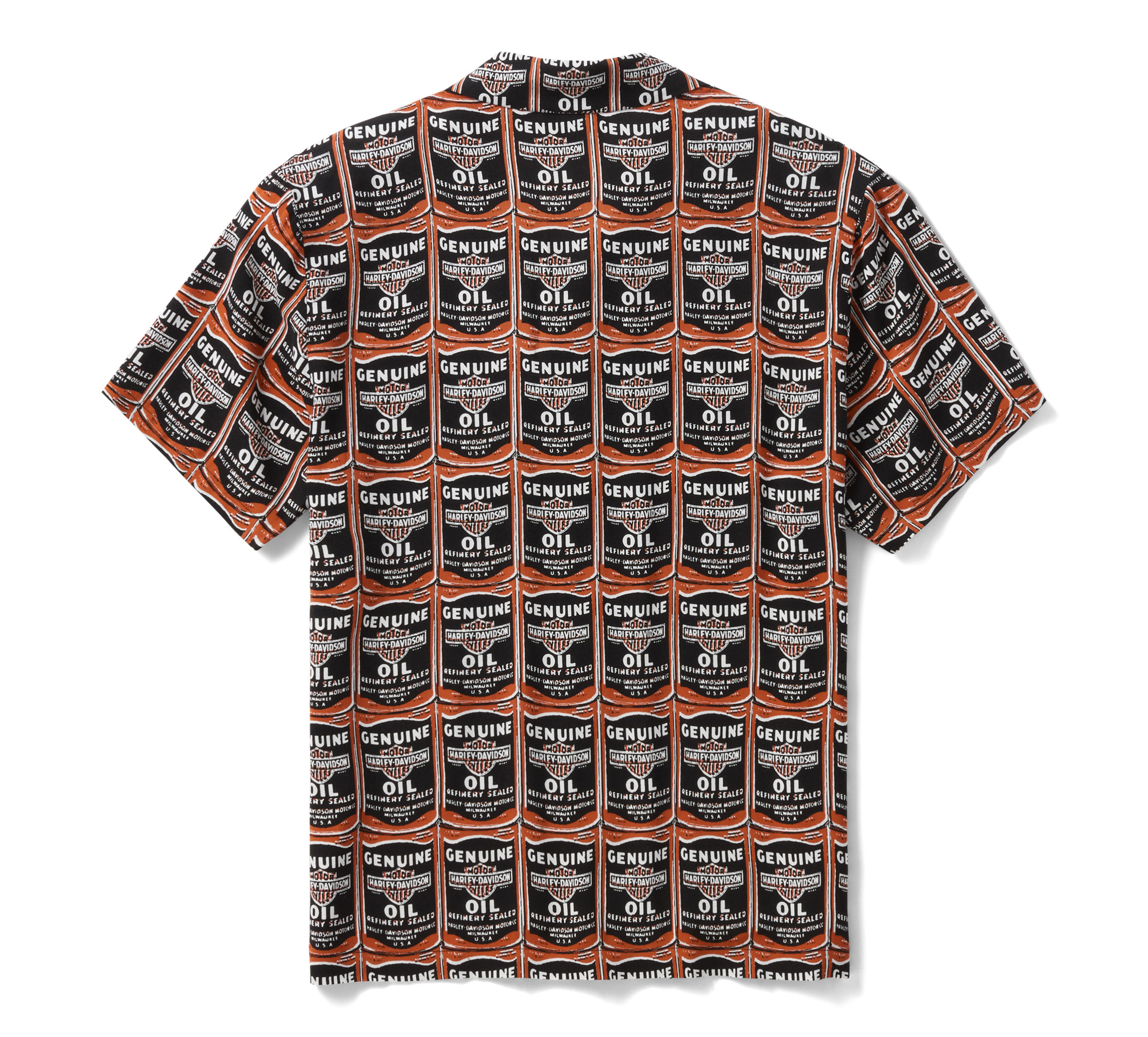 Men's H-D Essential Oil Can Aloha Shirt