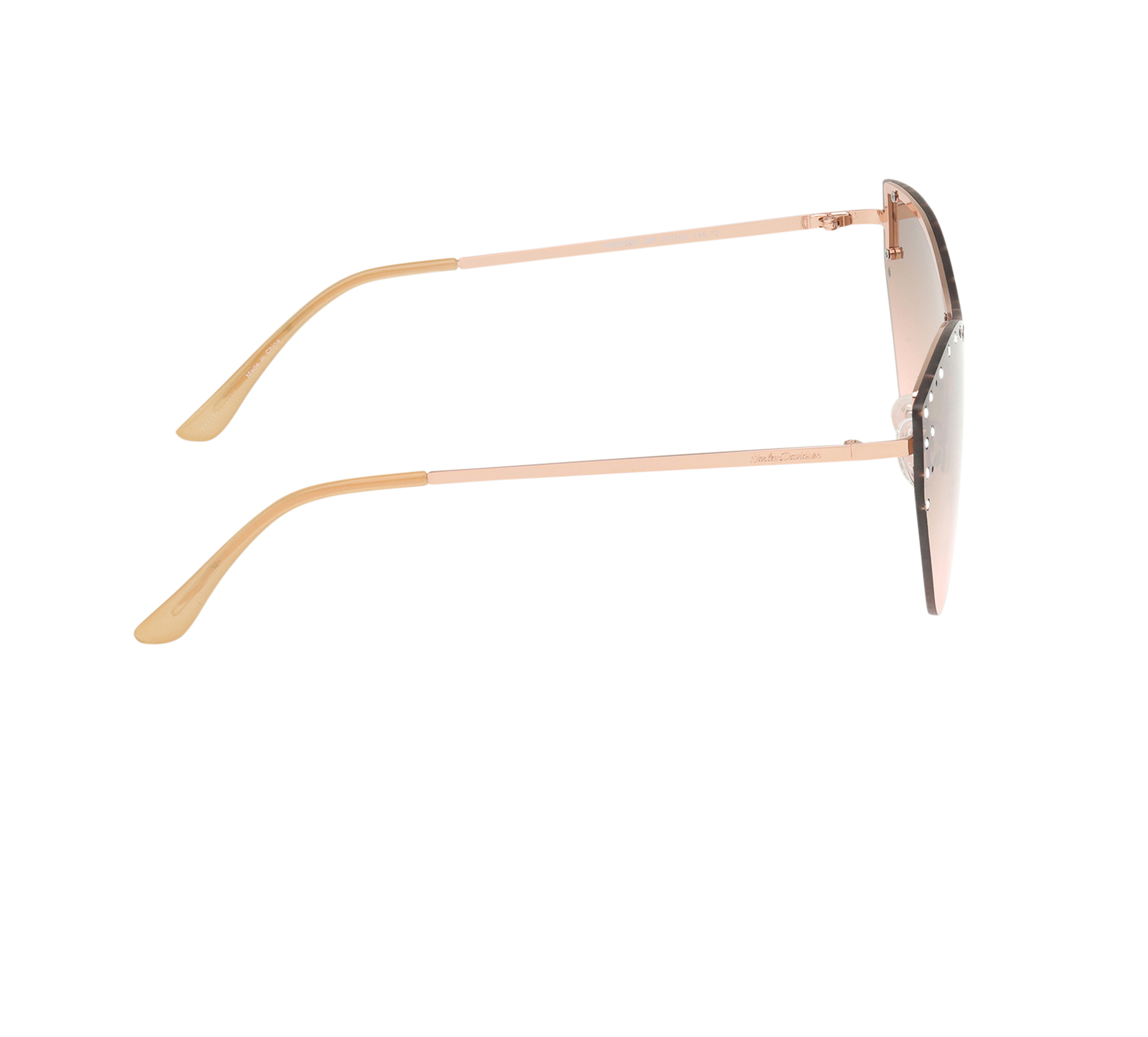 Cat-eye Lifestyle Rimless  Shield Sunglasses