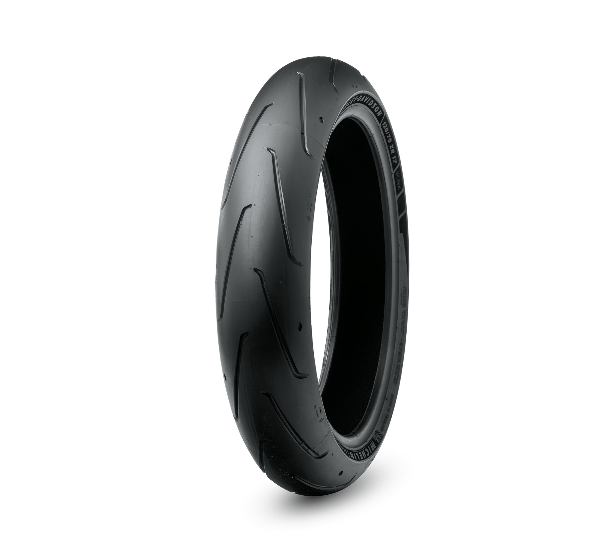 Michelin Scorcher Tire Series - Front Tire, 120/70R17 Blackwall - 17 in. Front