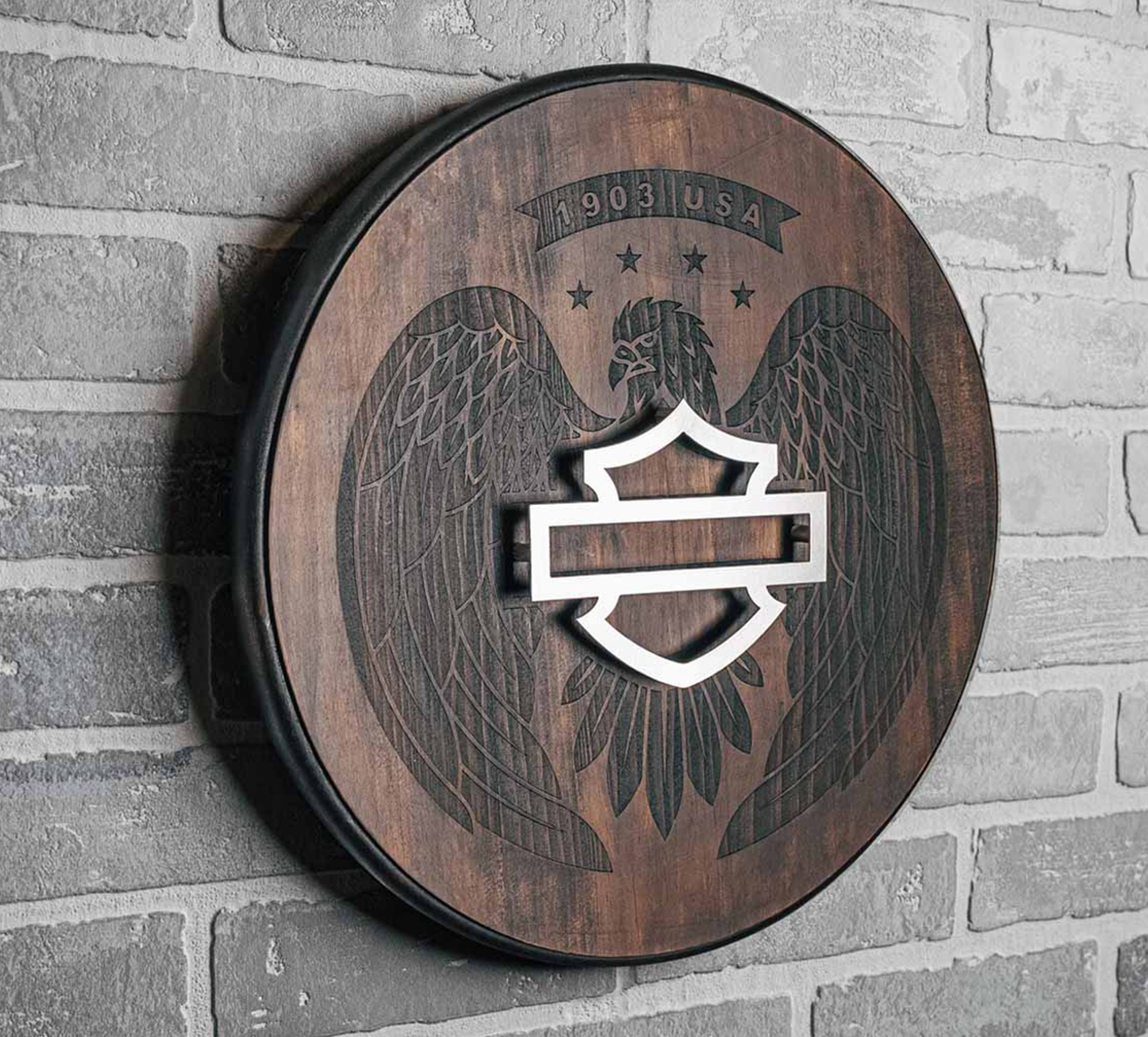 Open Bar & Shield Eagle Pub Sign