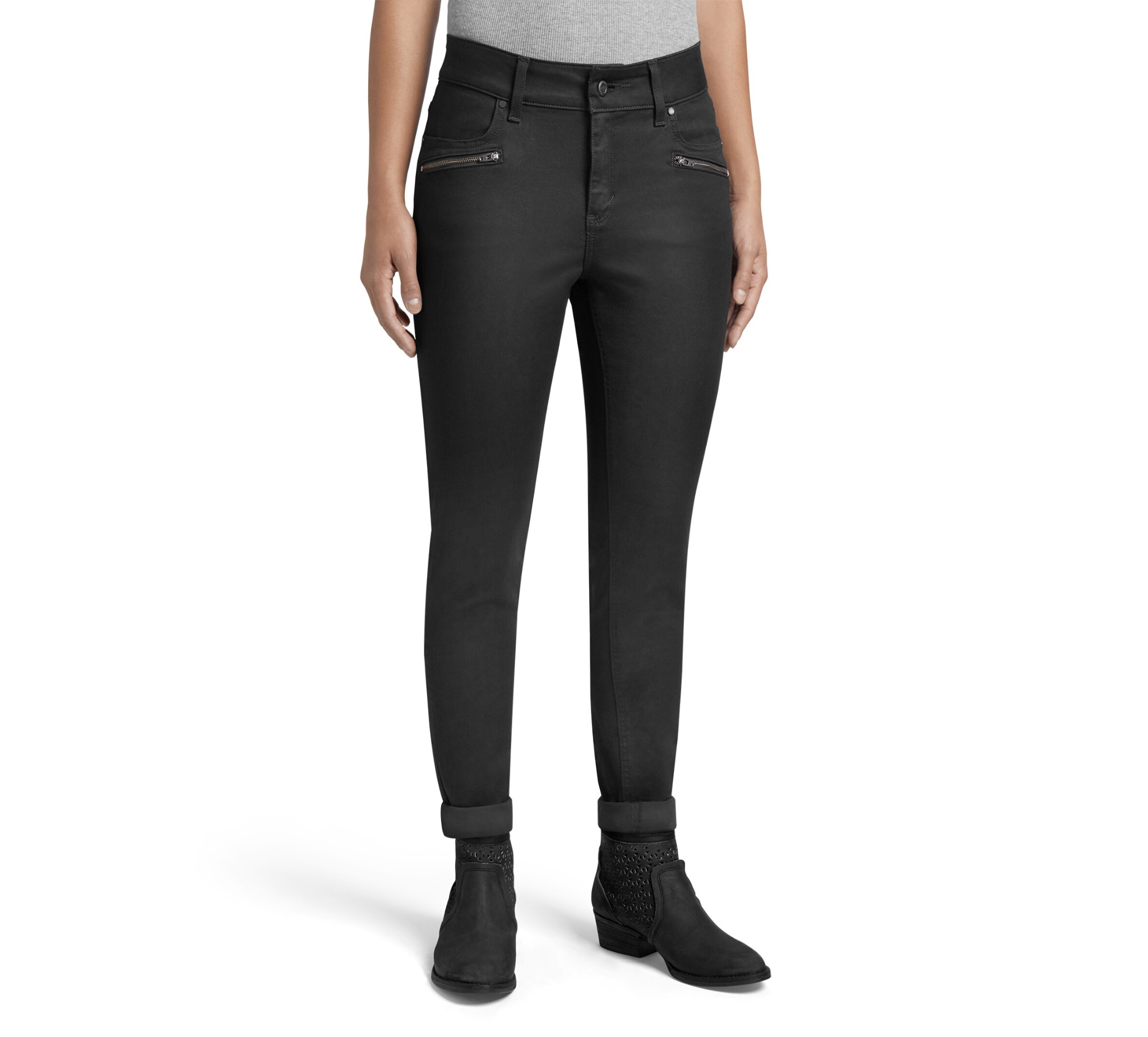 Women's Skinny Mid-Rise Twill Jeans