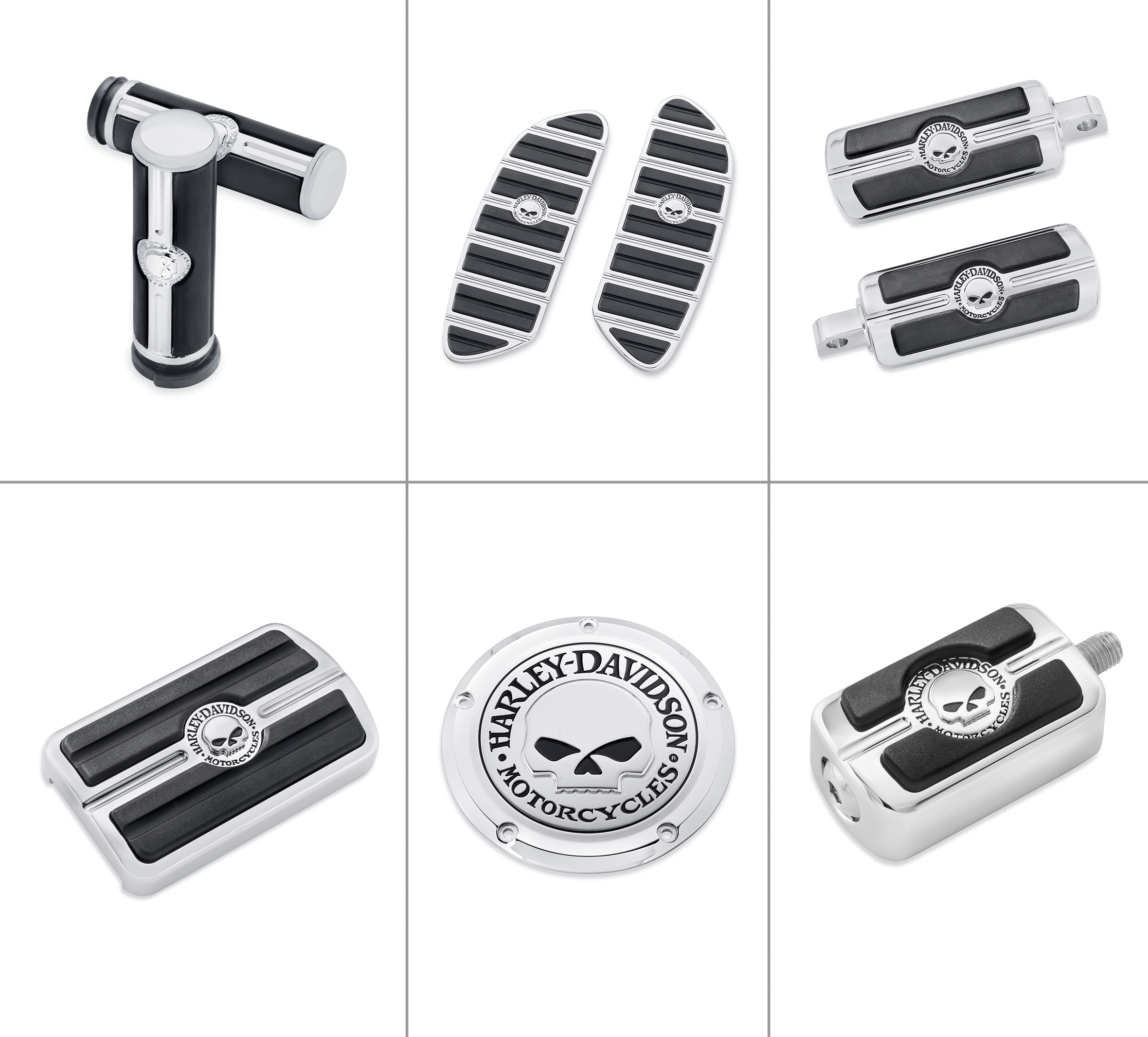 Classic Style Package - Chrome with Swept Wing-Style Footboards