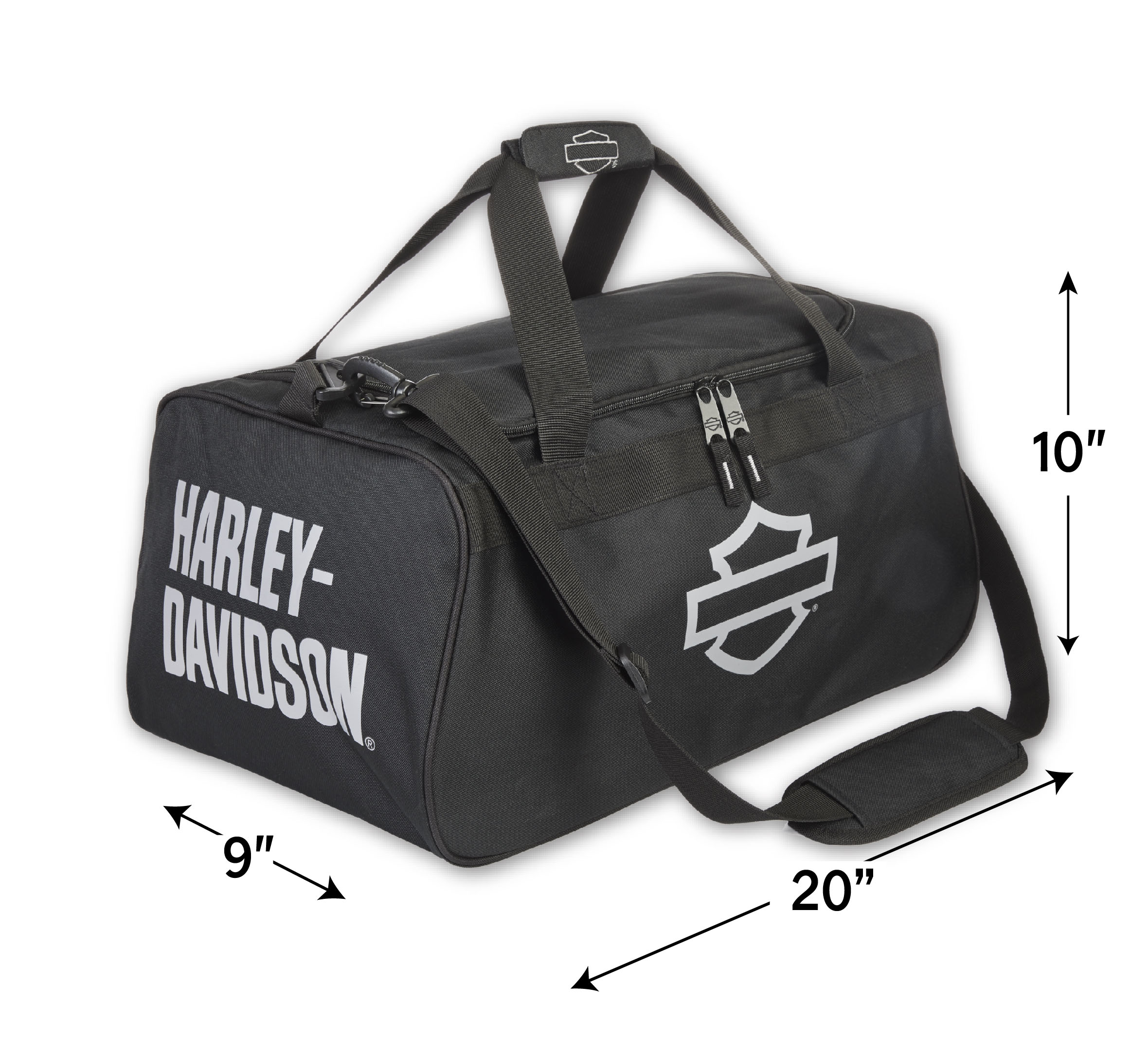 Shield Logo Duffel in Black/Gray
