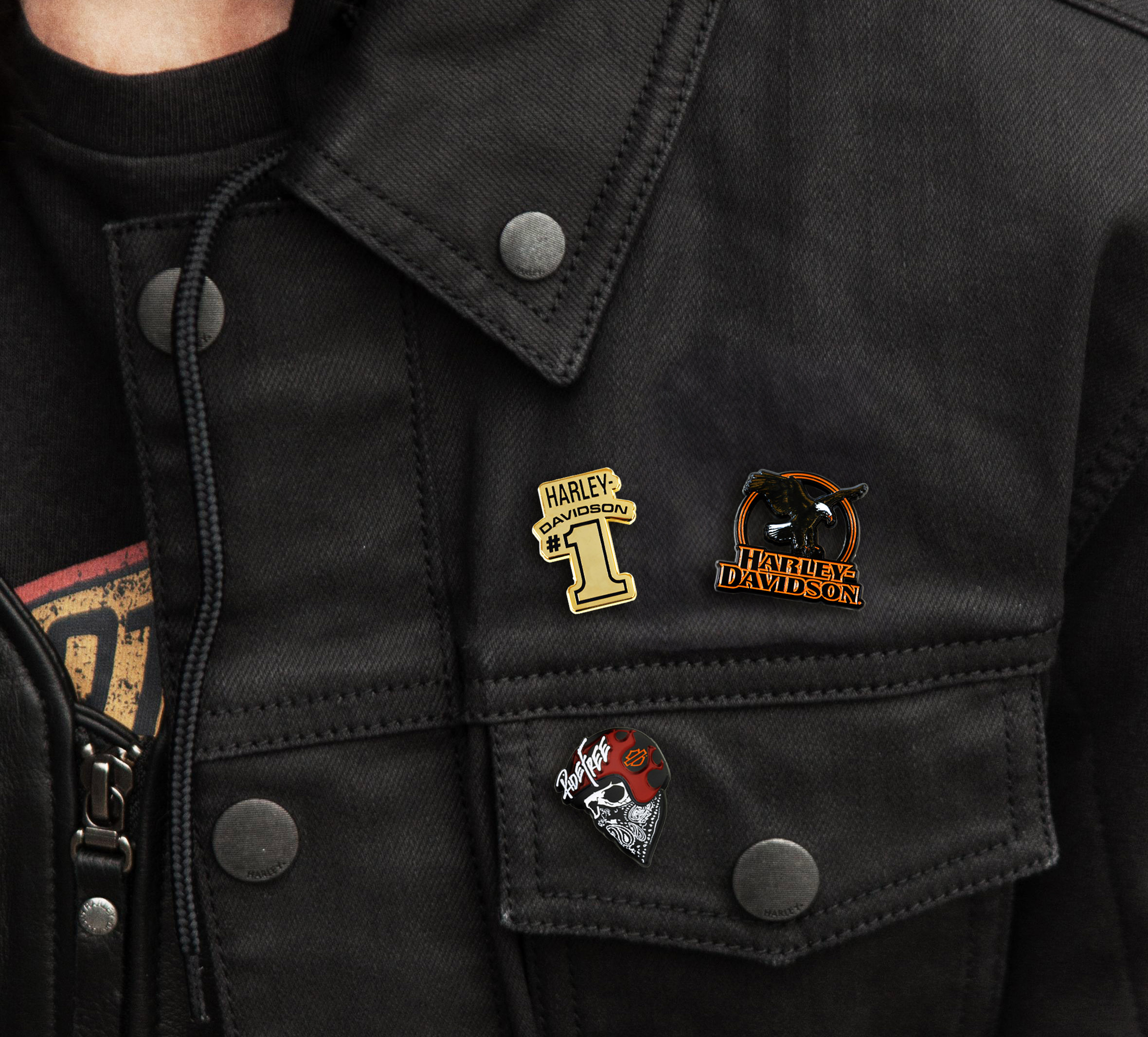 Ride Free Skull Pin