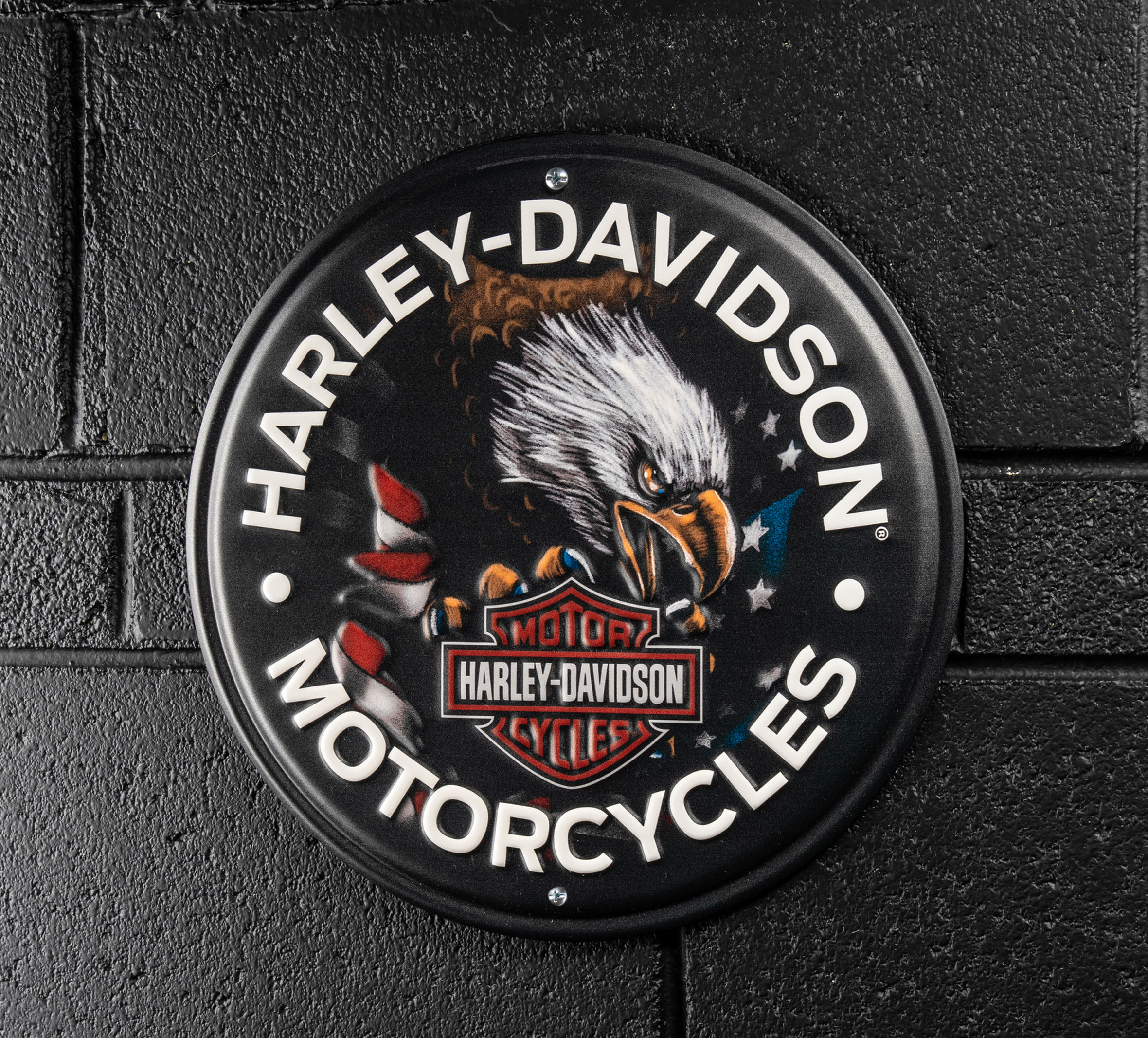 H-D Patriotic Eagle Metal Sign