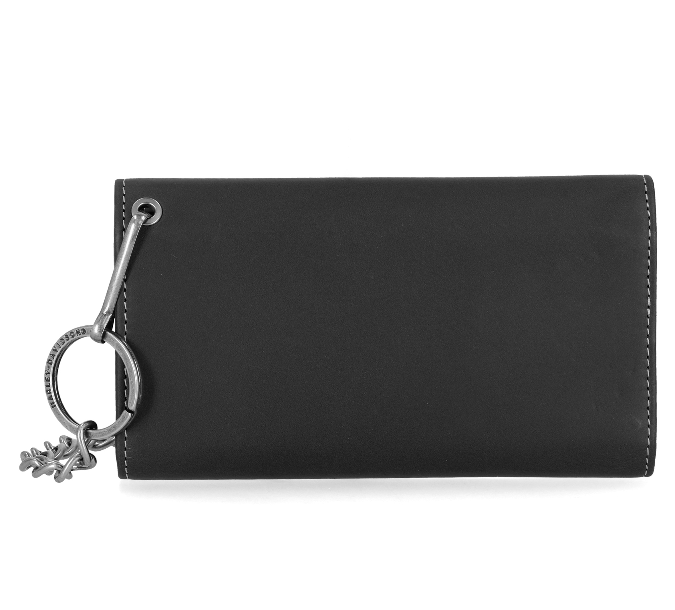 Traditional Bar & Shield Embossed Trucker Wallet with Chain
