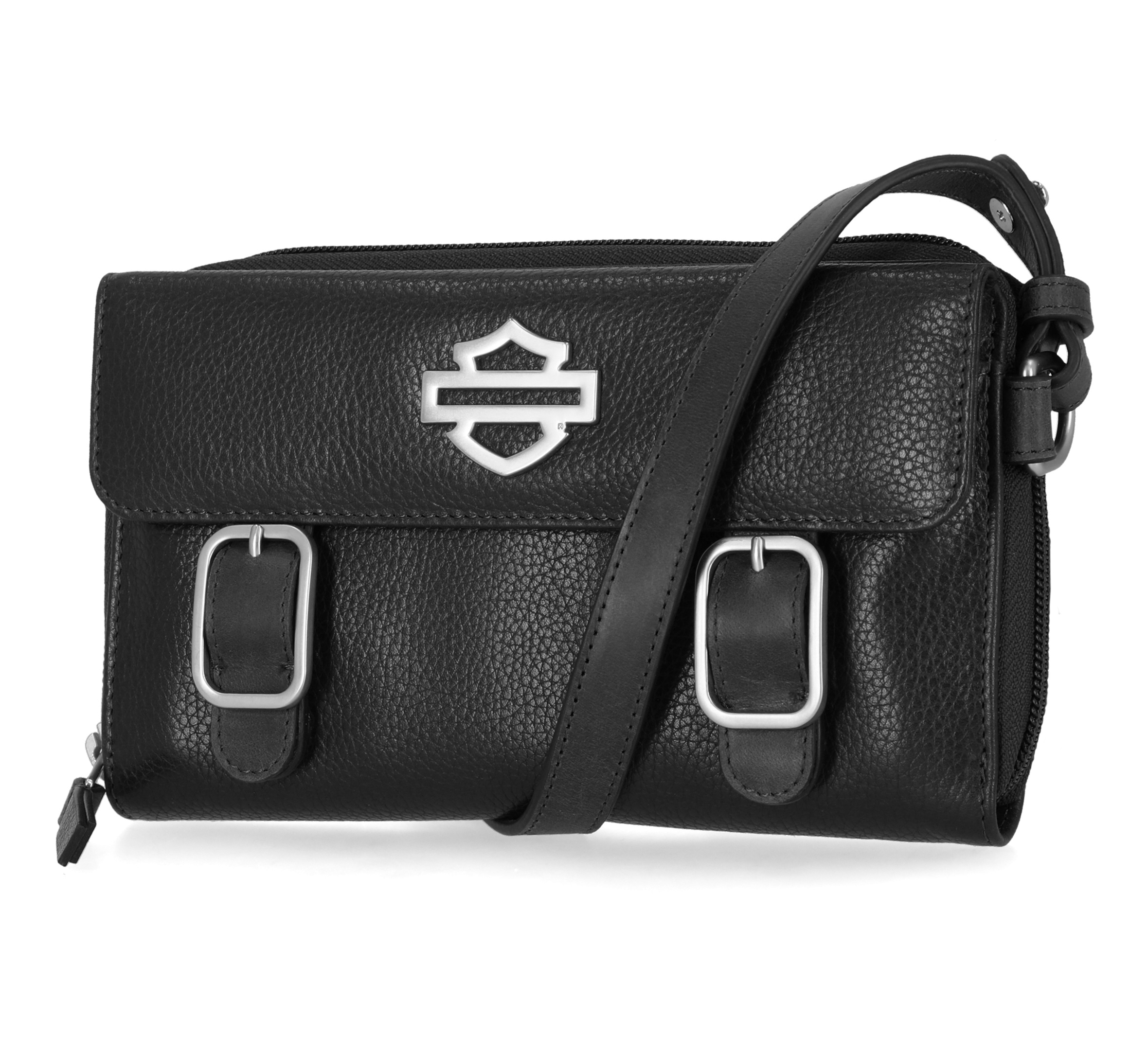 Buckle  Zip Around Crossbody