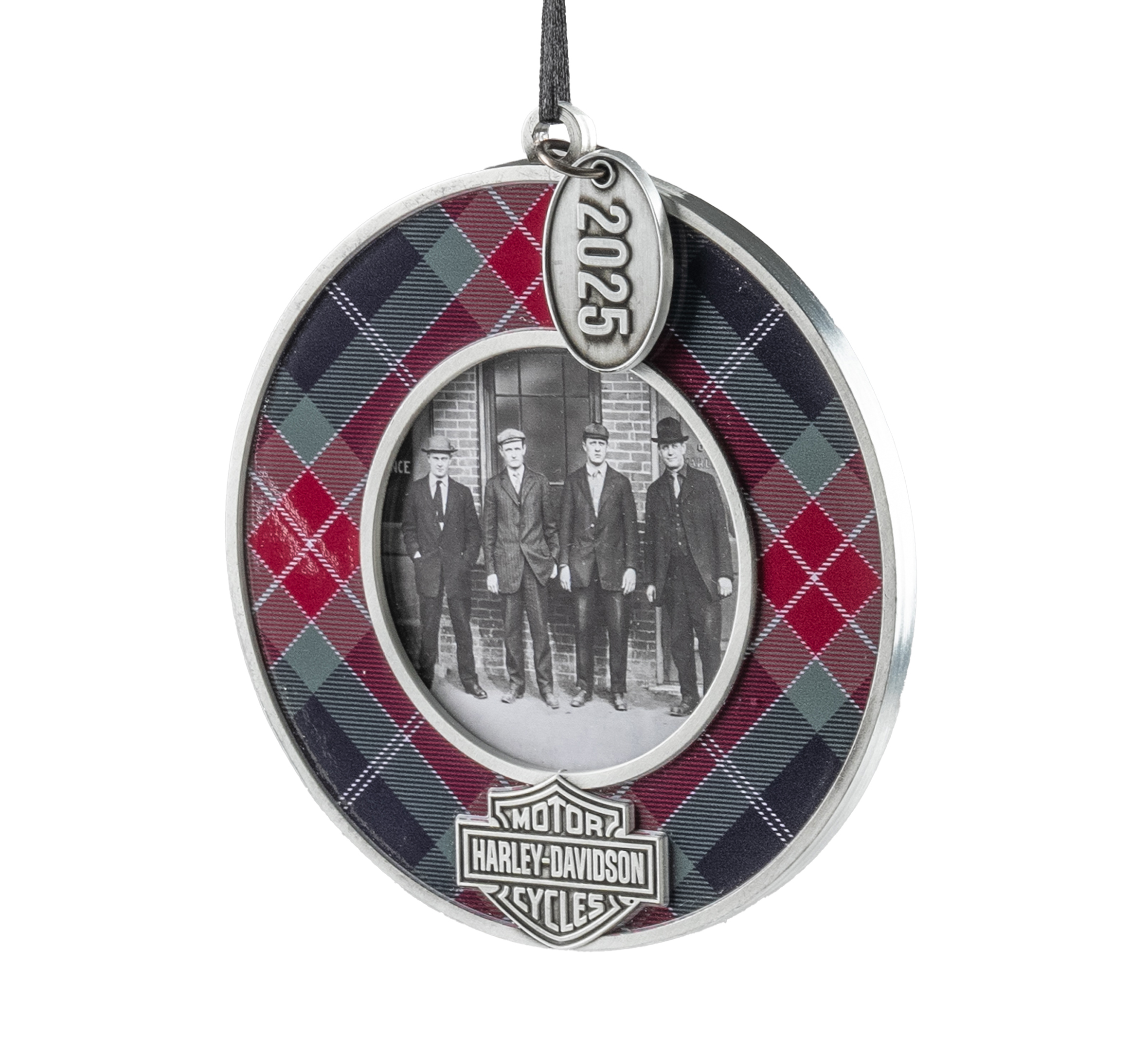 2025 Holiday Plaid Picture Frame Ornament