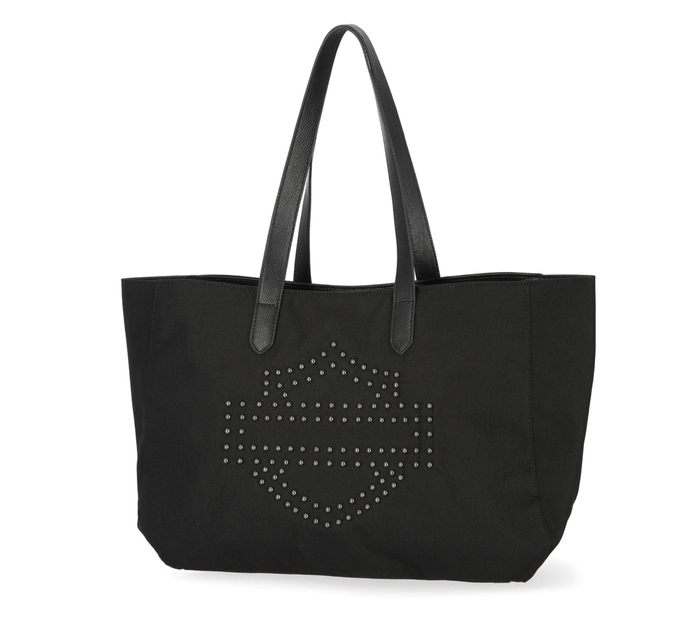 Bar & Shield Studded Tote Bag
