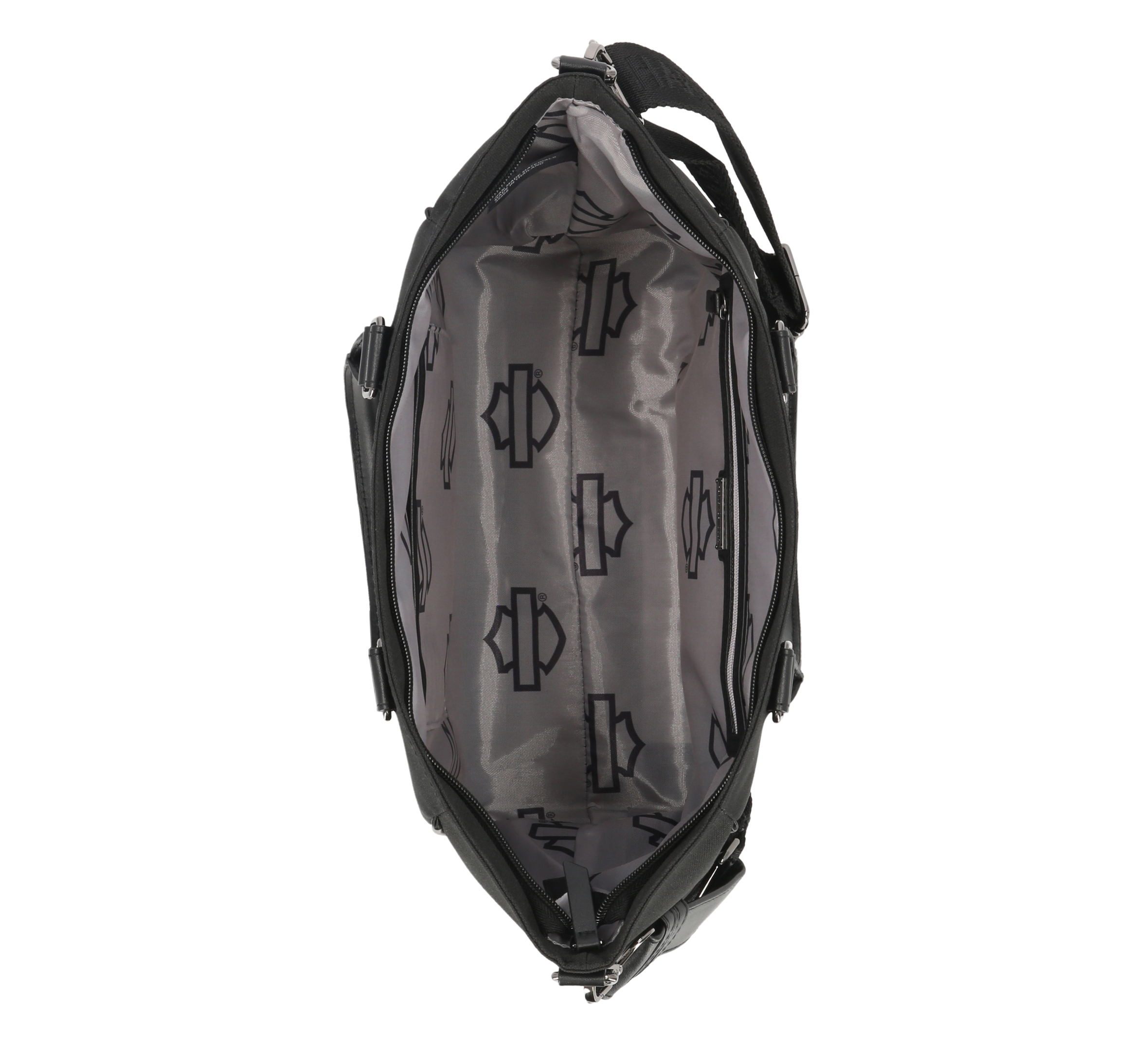 Open Bar & Shield Rhinestone Satchel