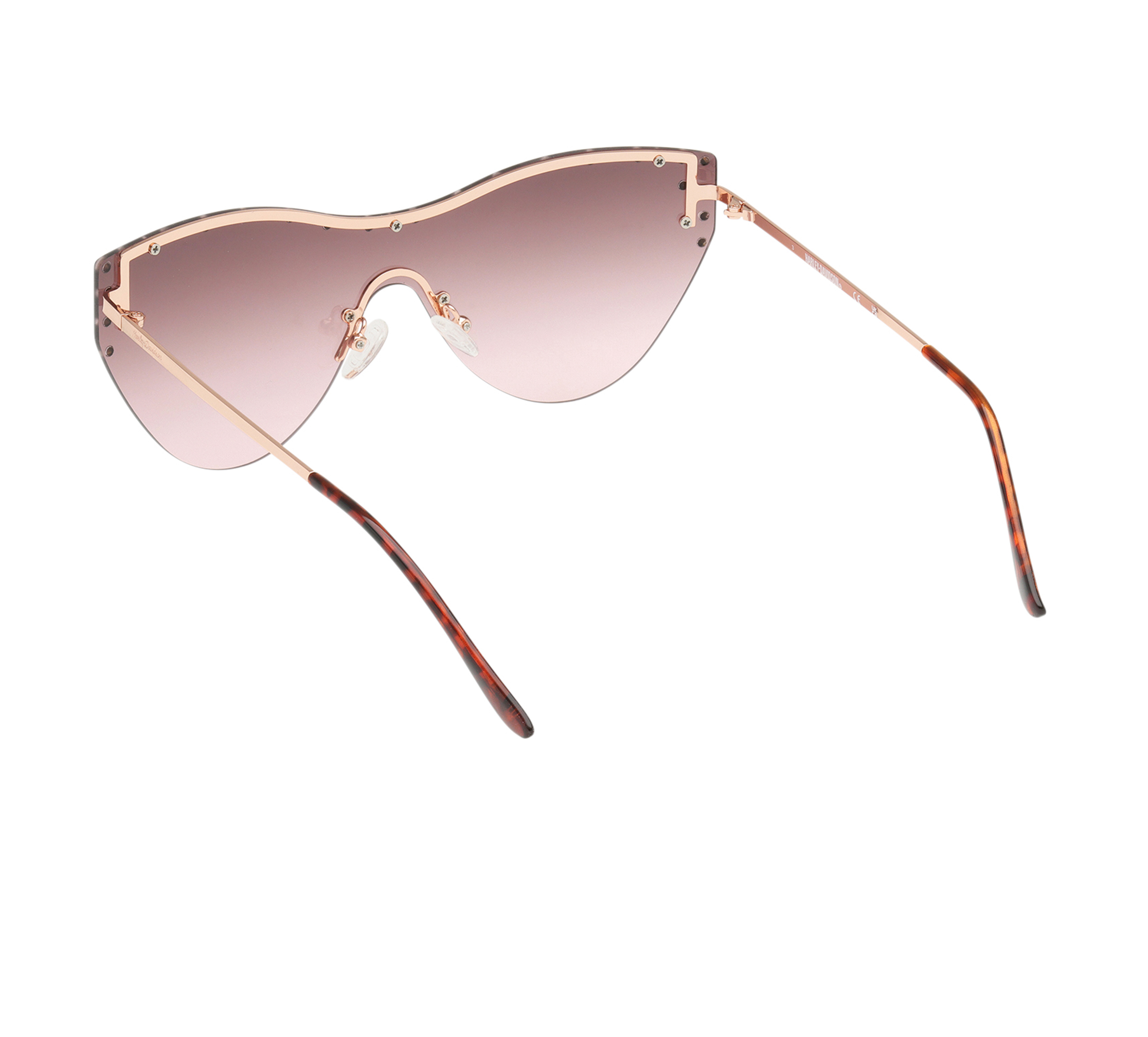 Cat-eye Lifestyle Rimless  Shield Sunglasses