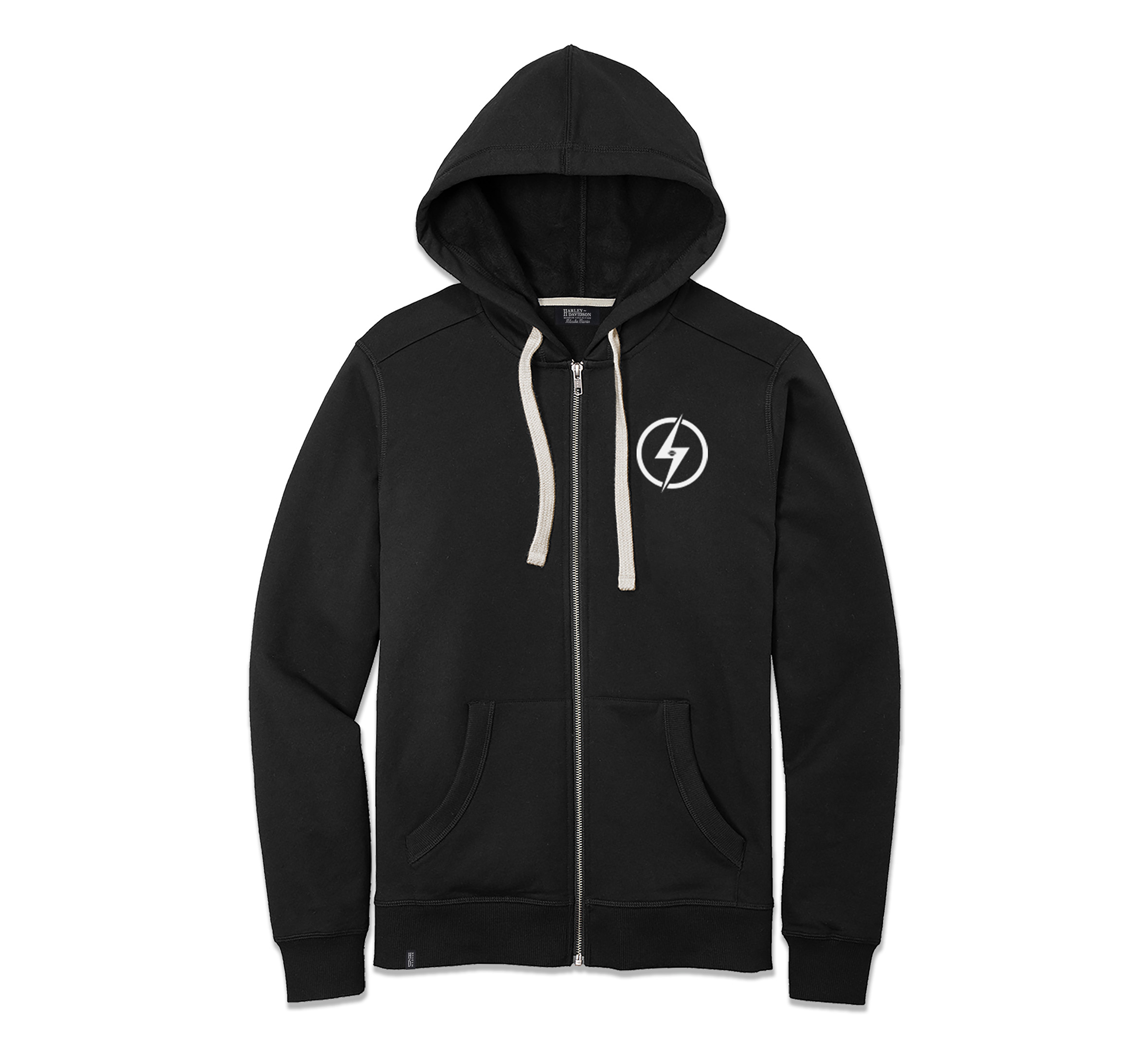 Men's Bar & Shield Lightning Bolt Lightweight Full Zip Hoodie