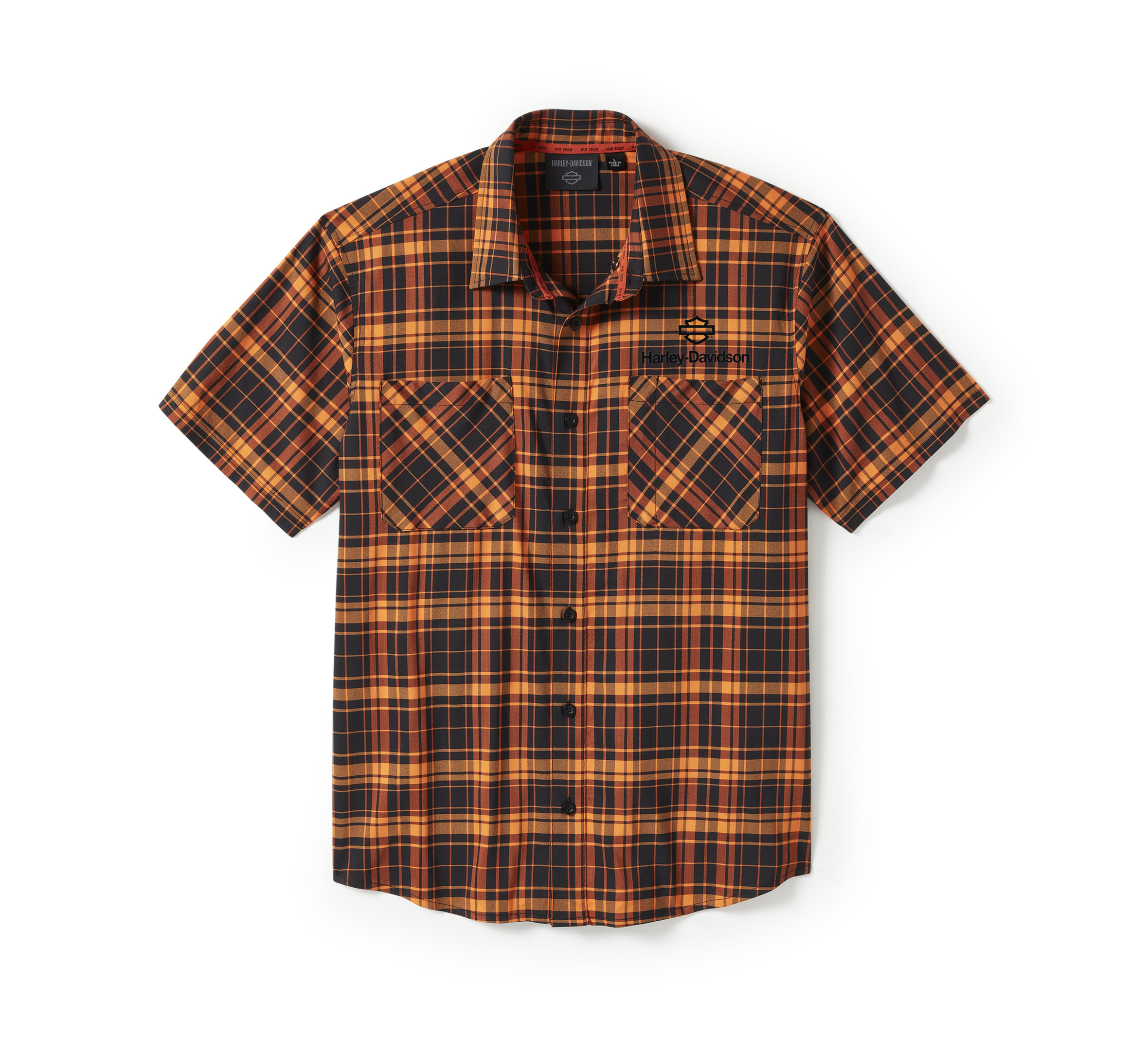 Men's H-D® TECH Coolmax® Plaid Short Sleeve Shirt