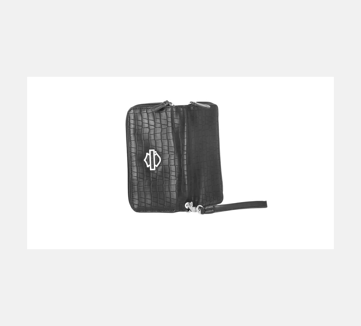 Croco Zip Around Wallet With Wristlet | Harley-Davidson USA