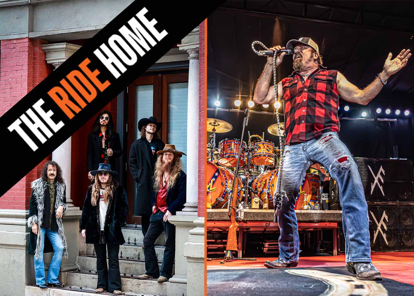 The RIDE Home Friday promotional graphic featuring Hippies & Cowboys with special appearance by Jesse James Dupree of Jackyl