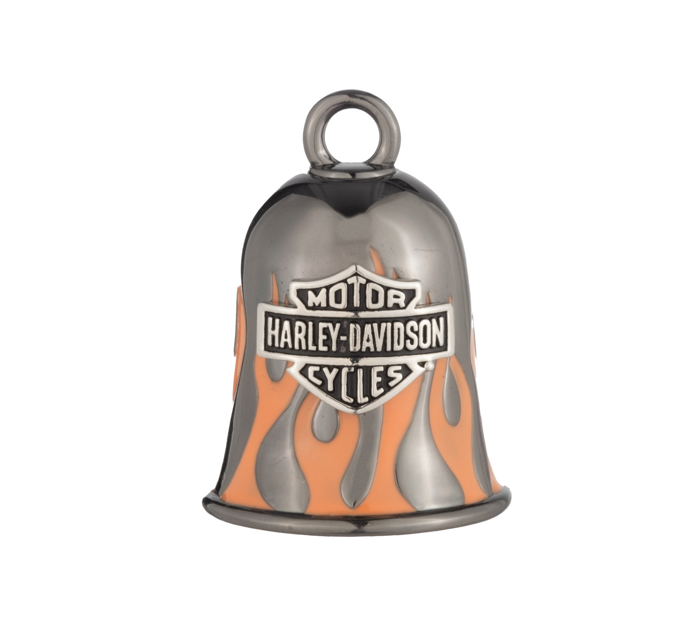 Bar and Shield With Orange Flames Ride Bell | Harley-Davidson USA
