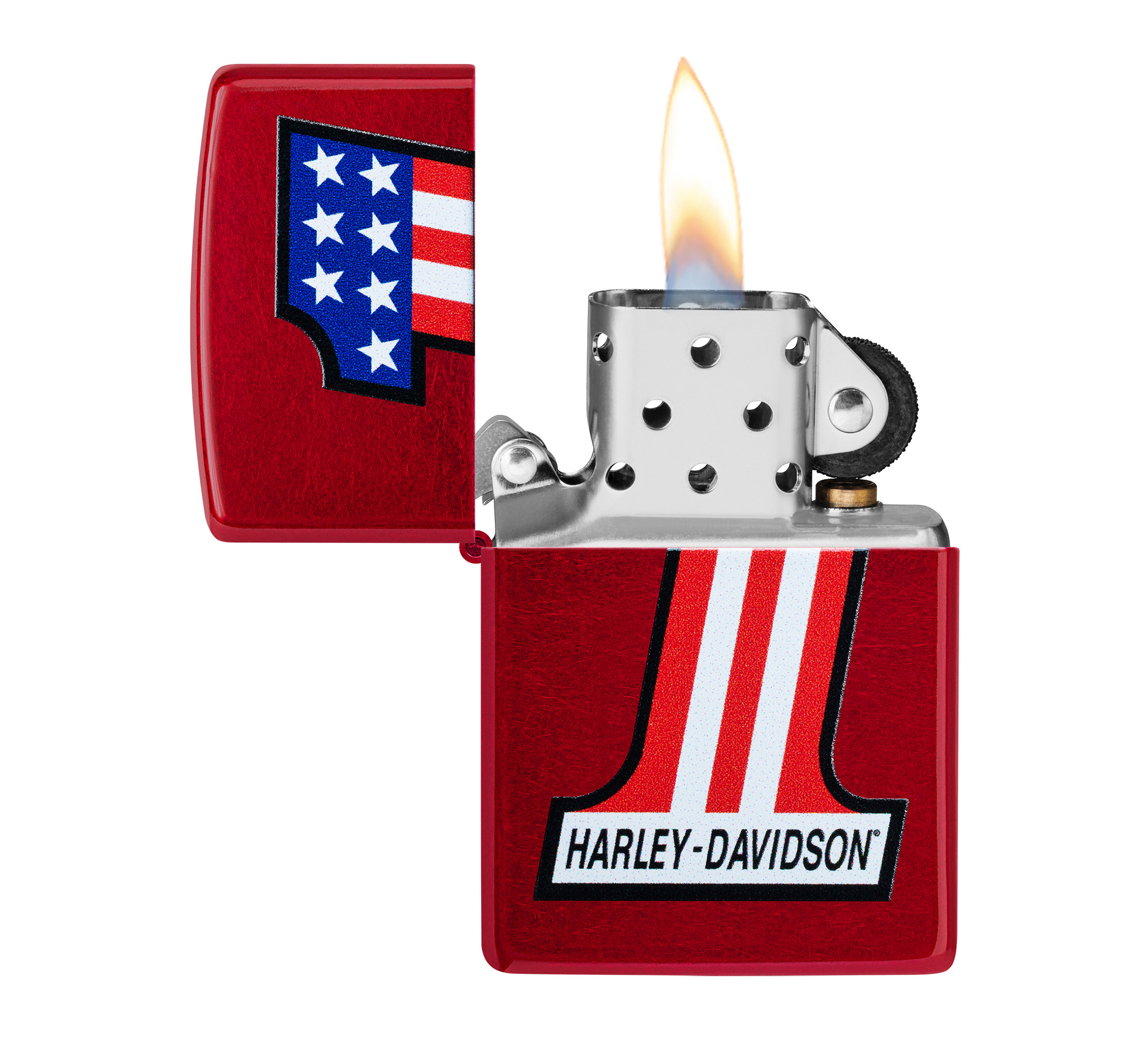 Zippo Harley-Davidson #1 Logo Design Candy Apple Red Windproof Lighter