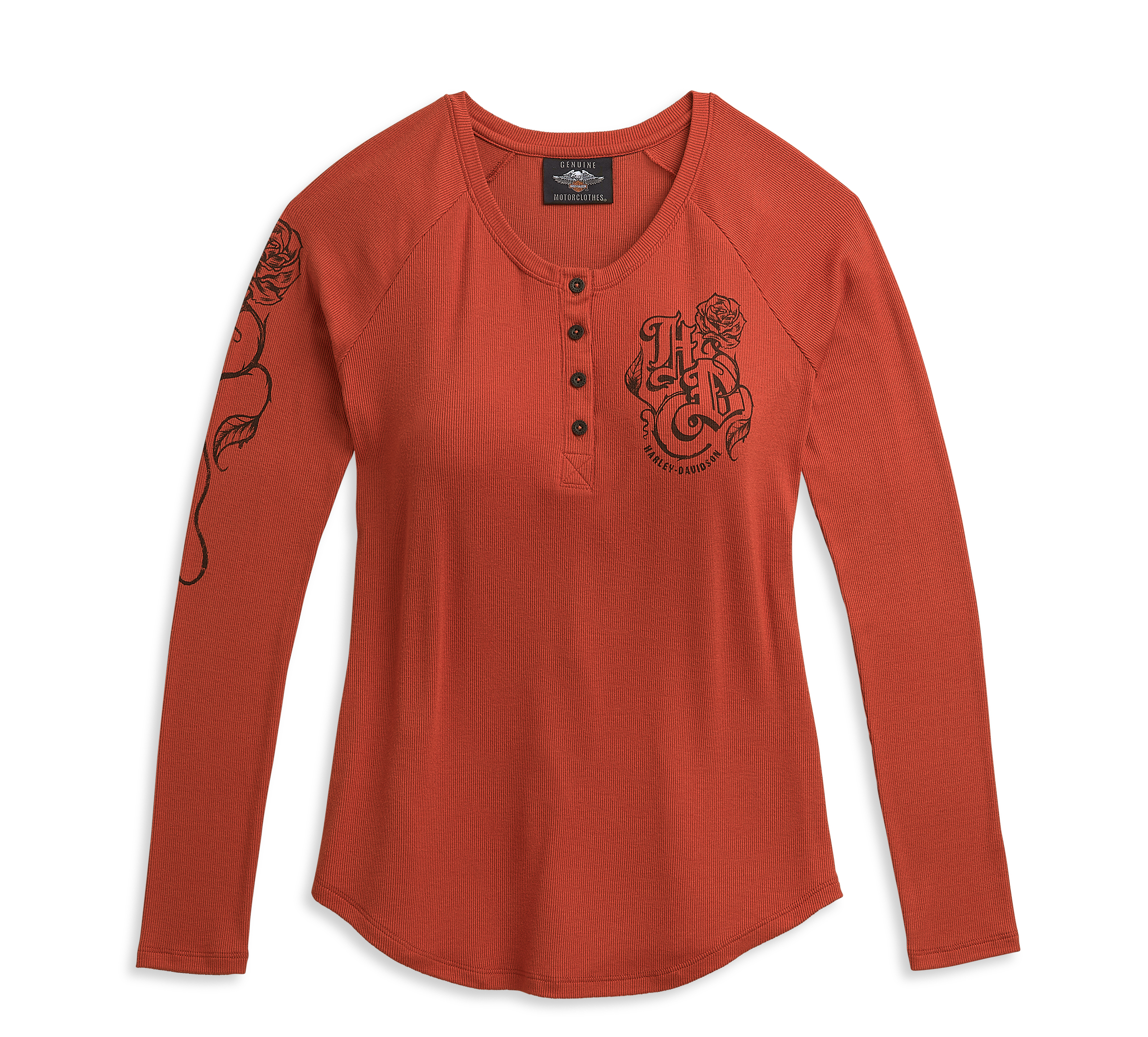 Women's Roses Henley Knit Top