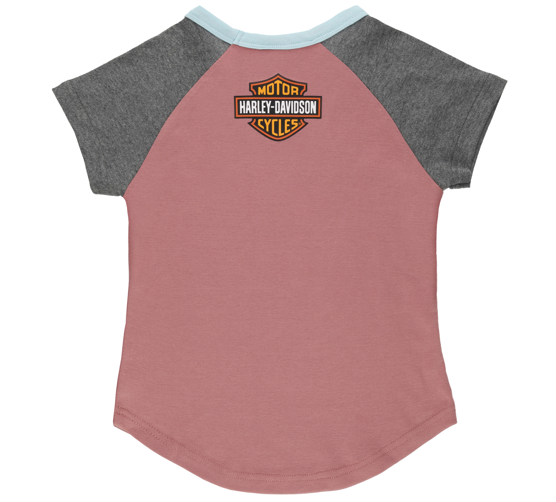 Big Girls Short Sleeve Raglan Rib Tee