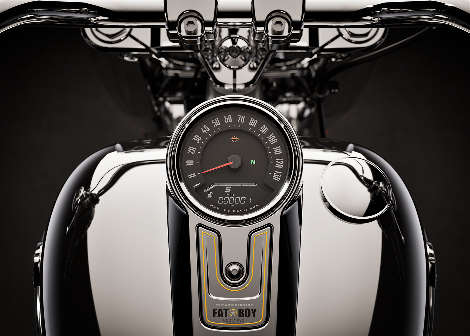 2025 Fat Boy Gray Ghost Analog Display