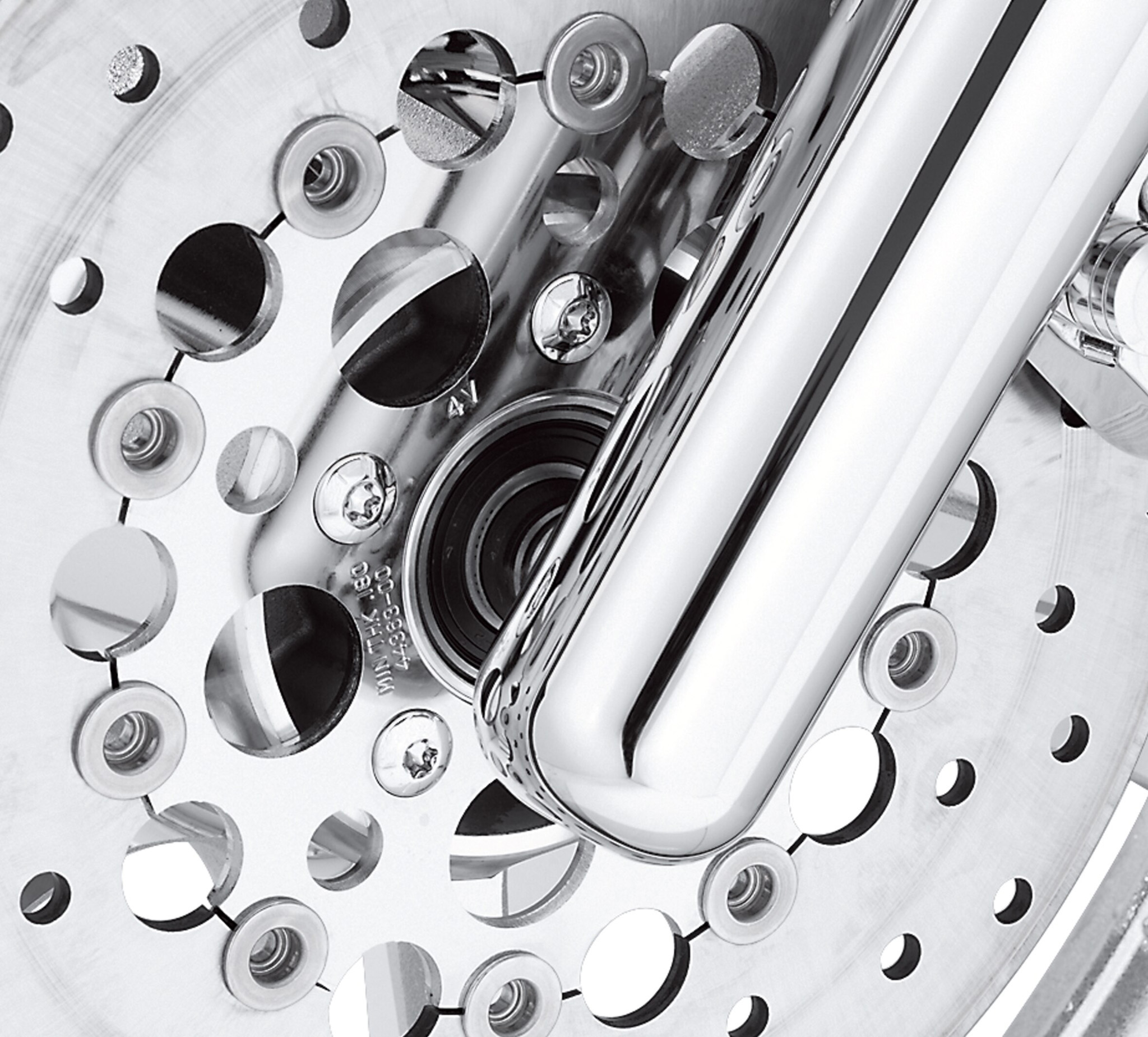 Chrome Rear Brake Disc Hardware Kit