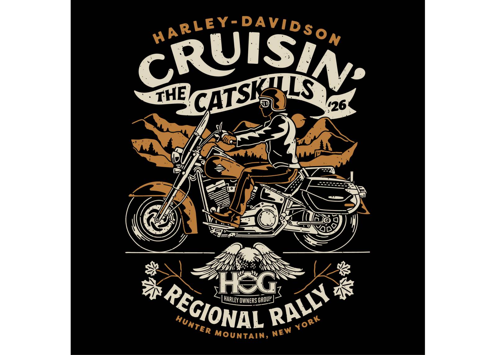 Cruisin' the Catskills H.O.G. Rally Banner