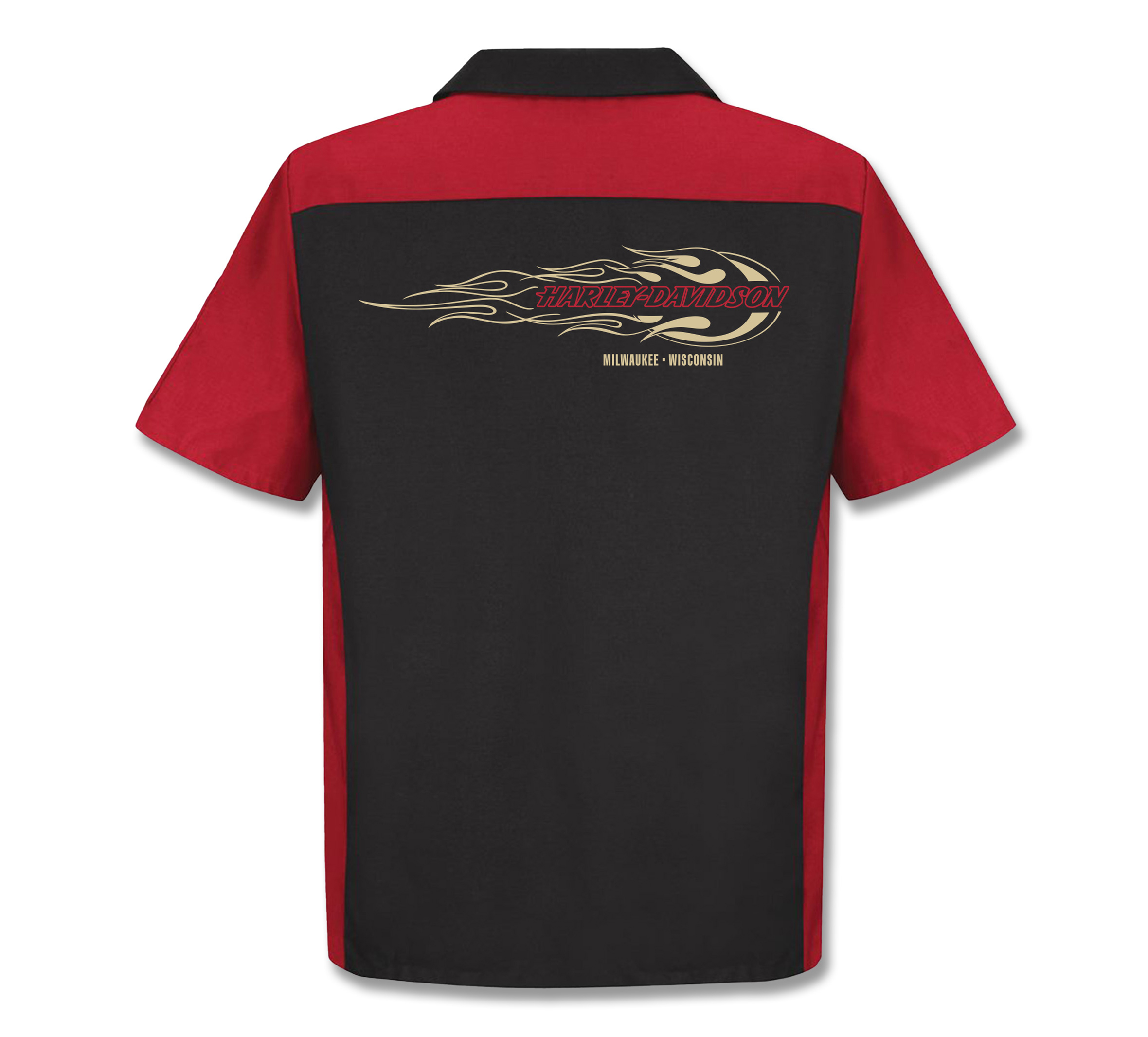 Men's Colorblock Tank Flames Work Shirt