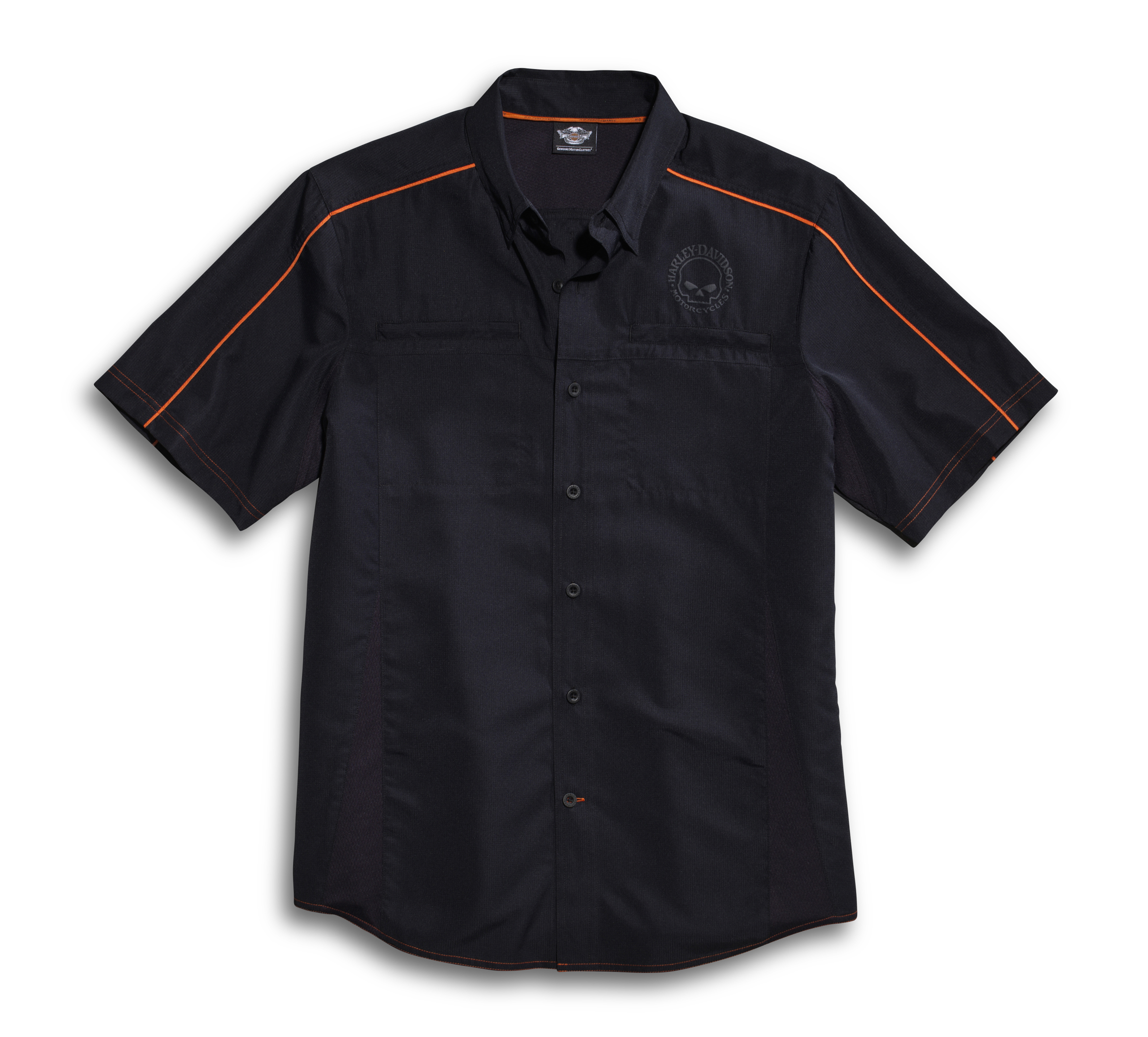 Men's Black Vented Performance Wille G Skull Shirt