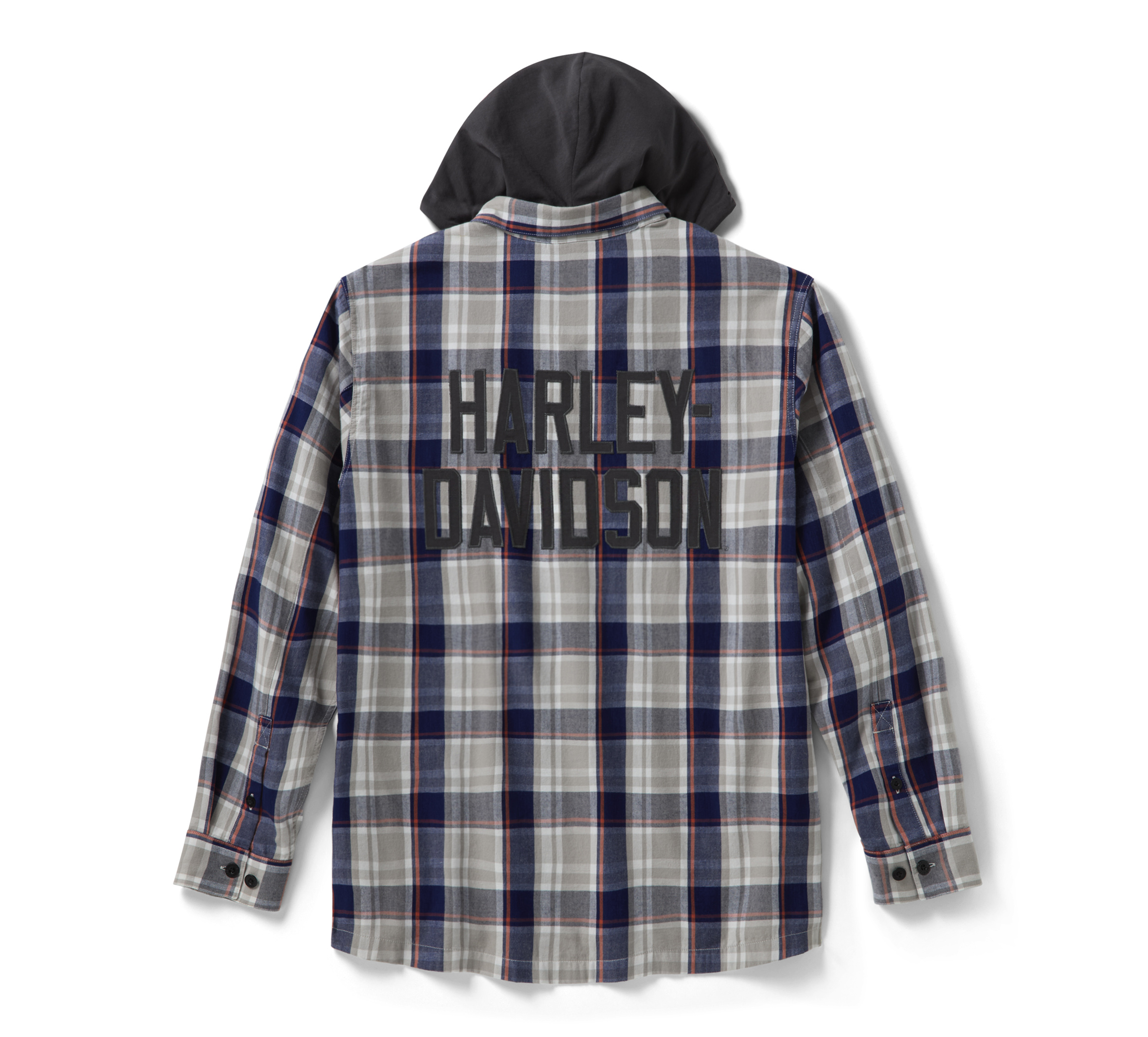 Men's H-D Essential Metal Bound Long Sleeve Hooded Shirt