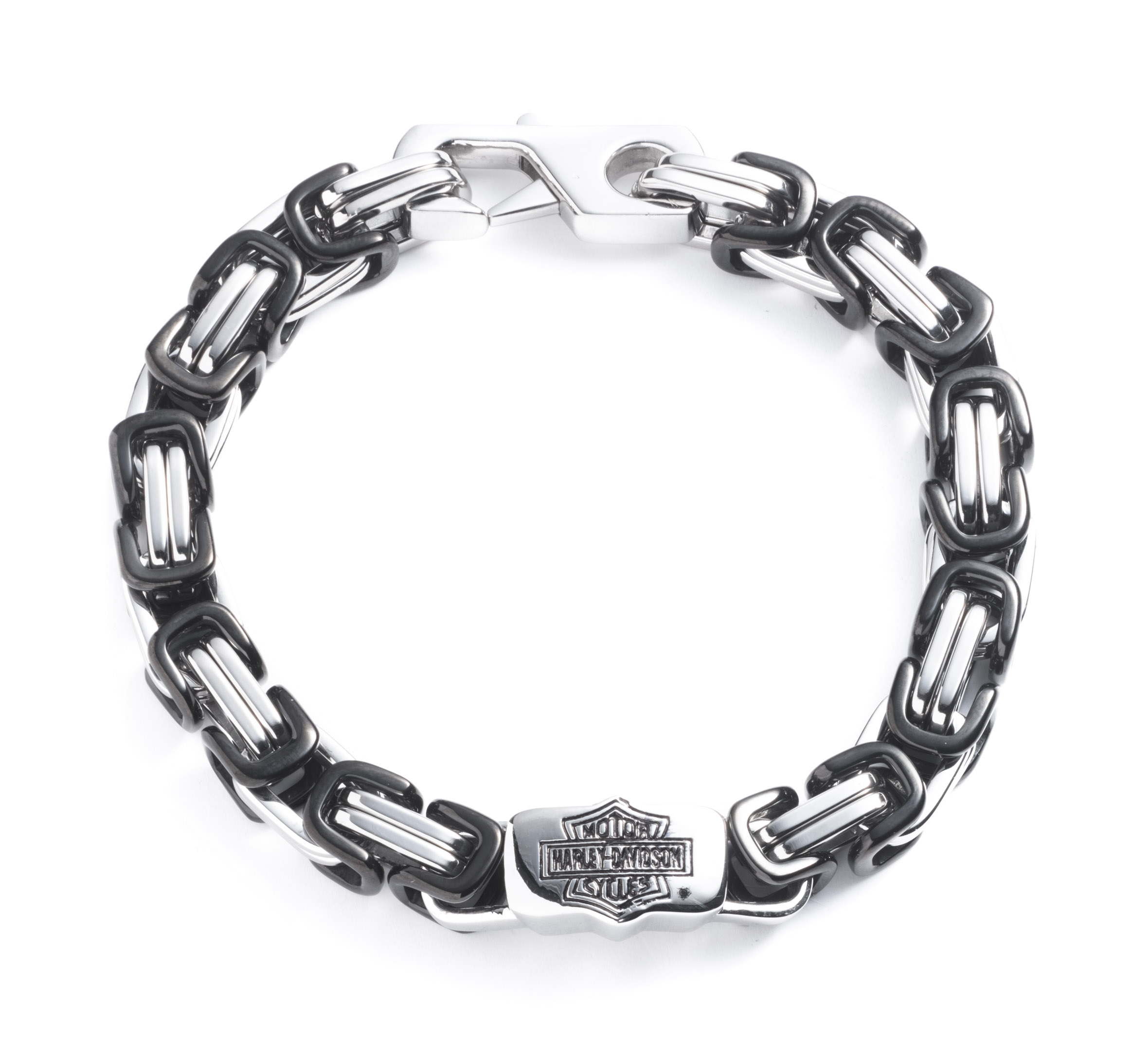 Men's Twotone Interlocked Link Logo Bracelet