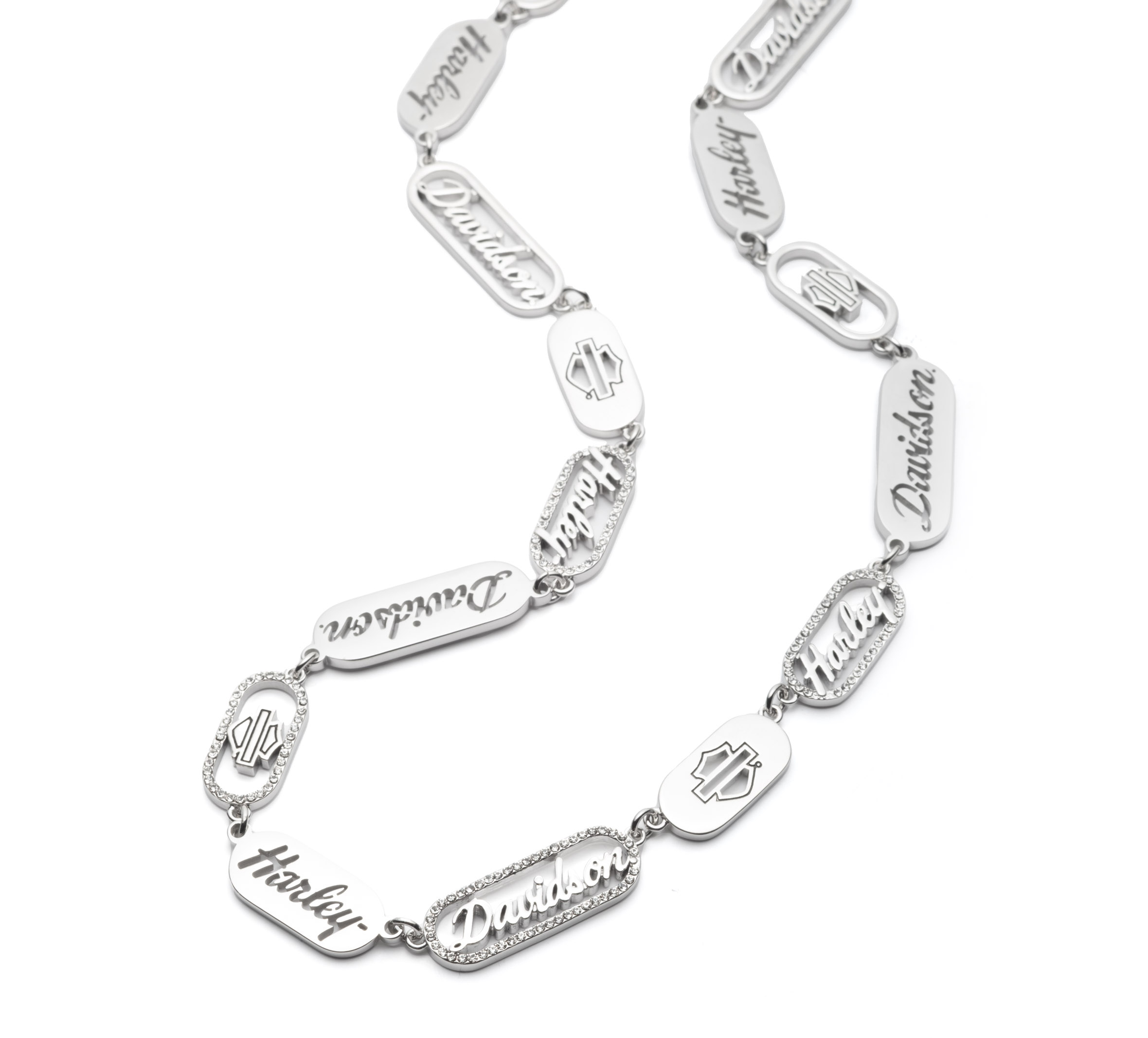 Women's 16" Harley-Davidson Cut Out Oval Link Necklace