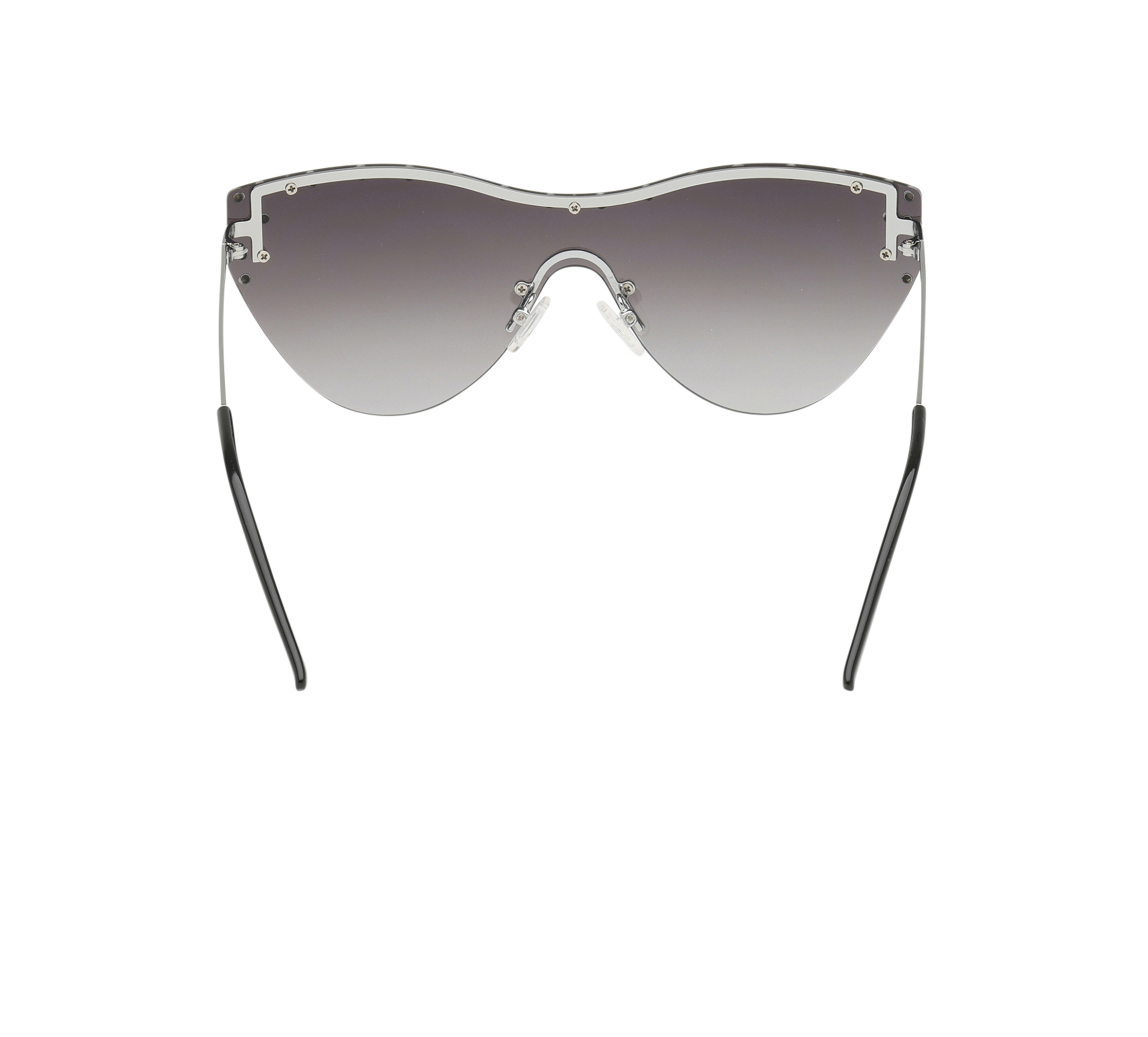 Cat-eye Lifestyle Rimless  Shield Sunglasses