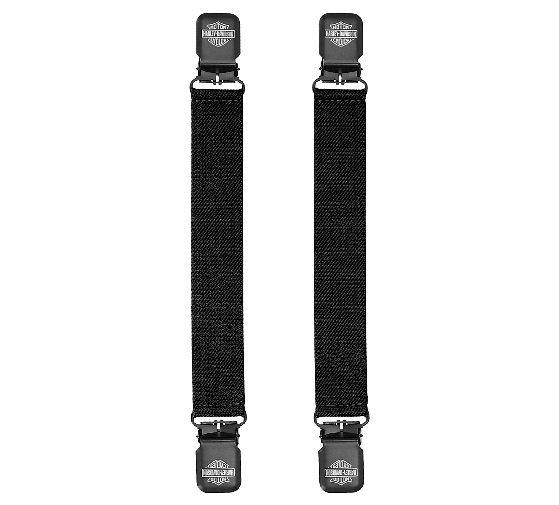 Bar & Shield Elastic Boot Clips In Black