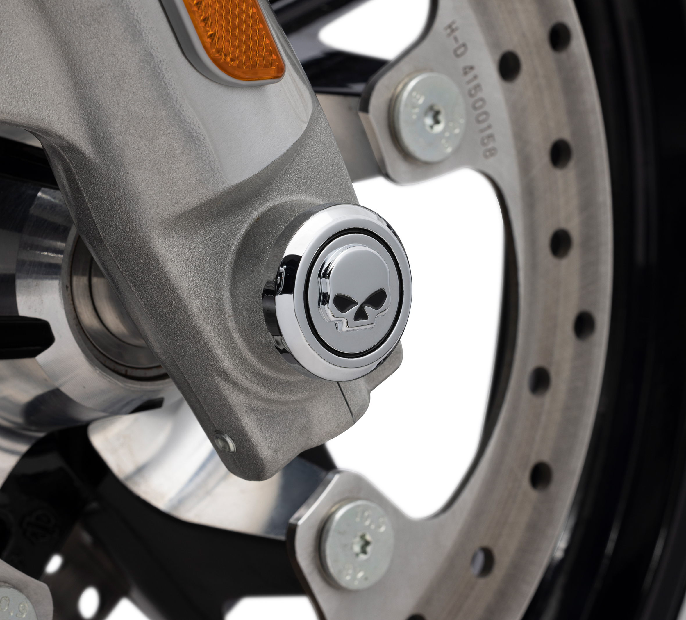 Willie G Skull Front Axle Nut Covers