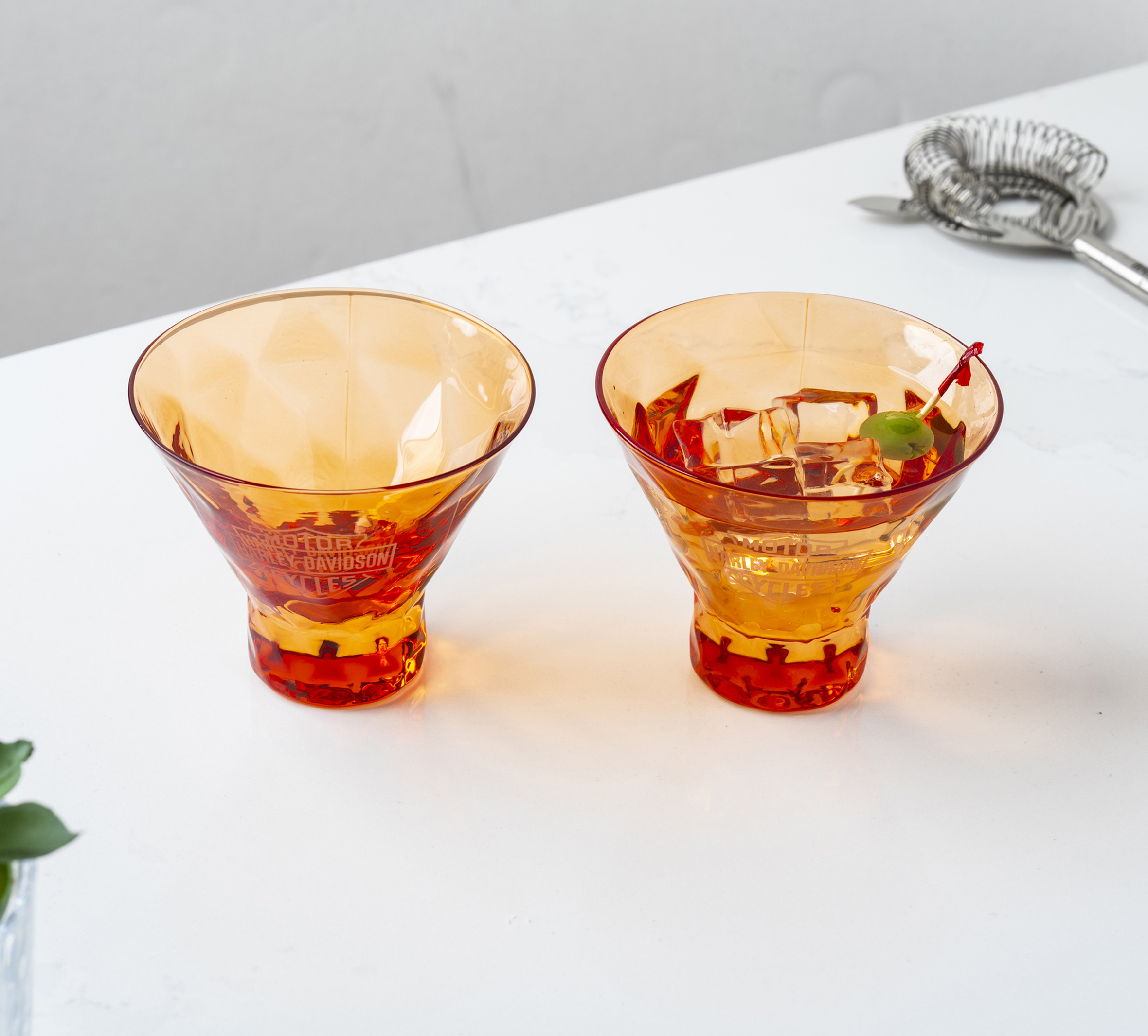 Bar & Shield Stemless Martini Glass Set of 2