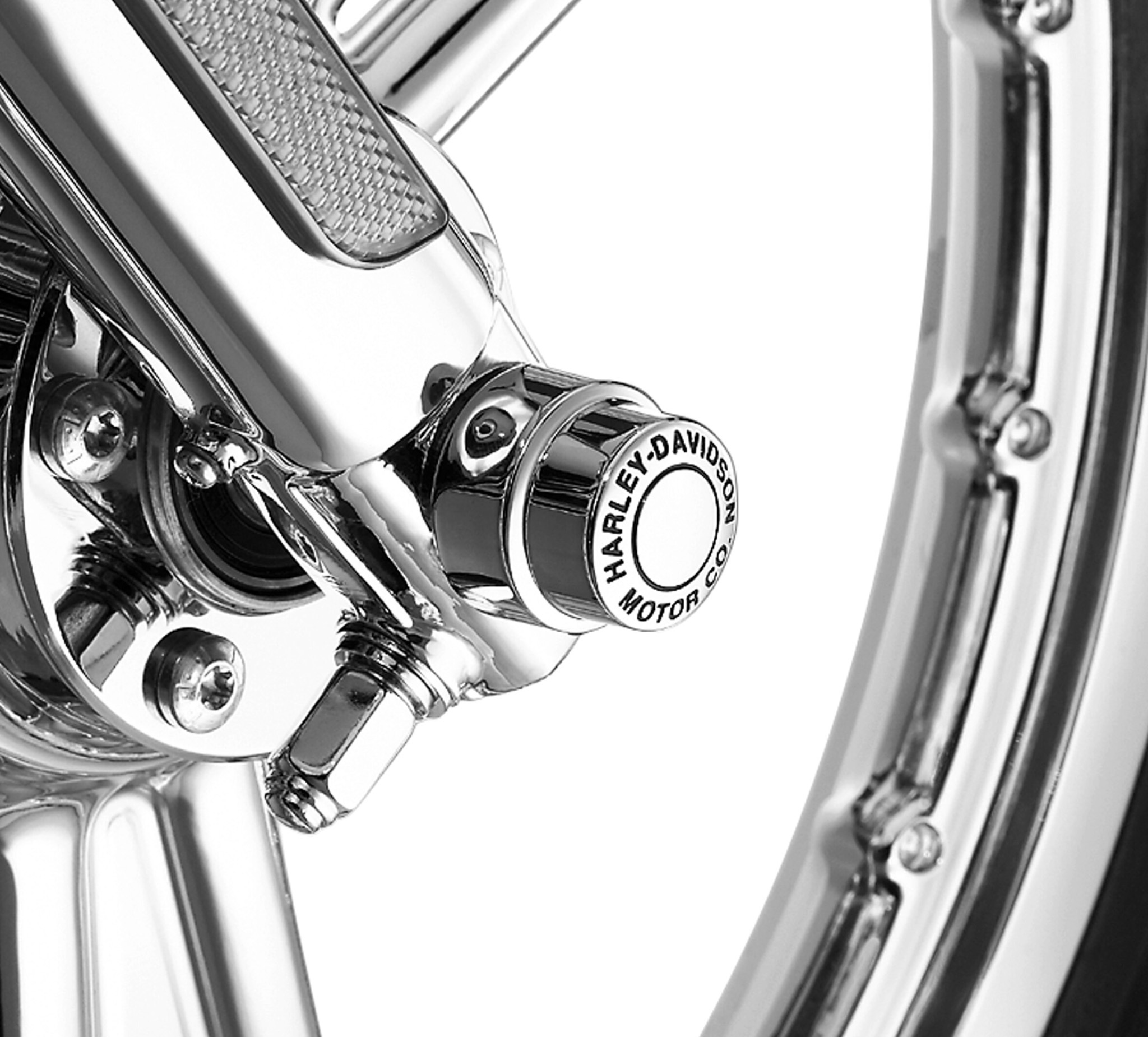 Harley-Davidson Motor Co. Front Axle Nut Cover Kit