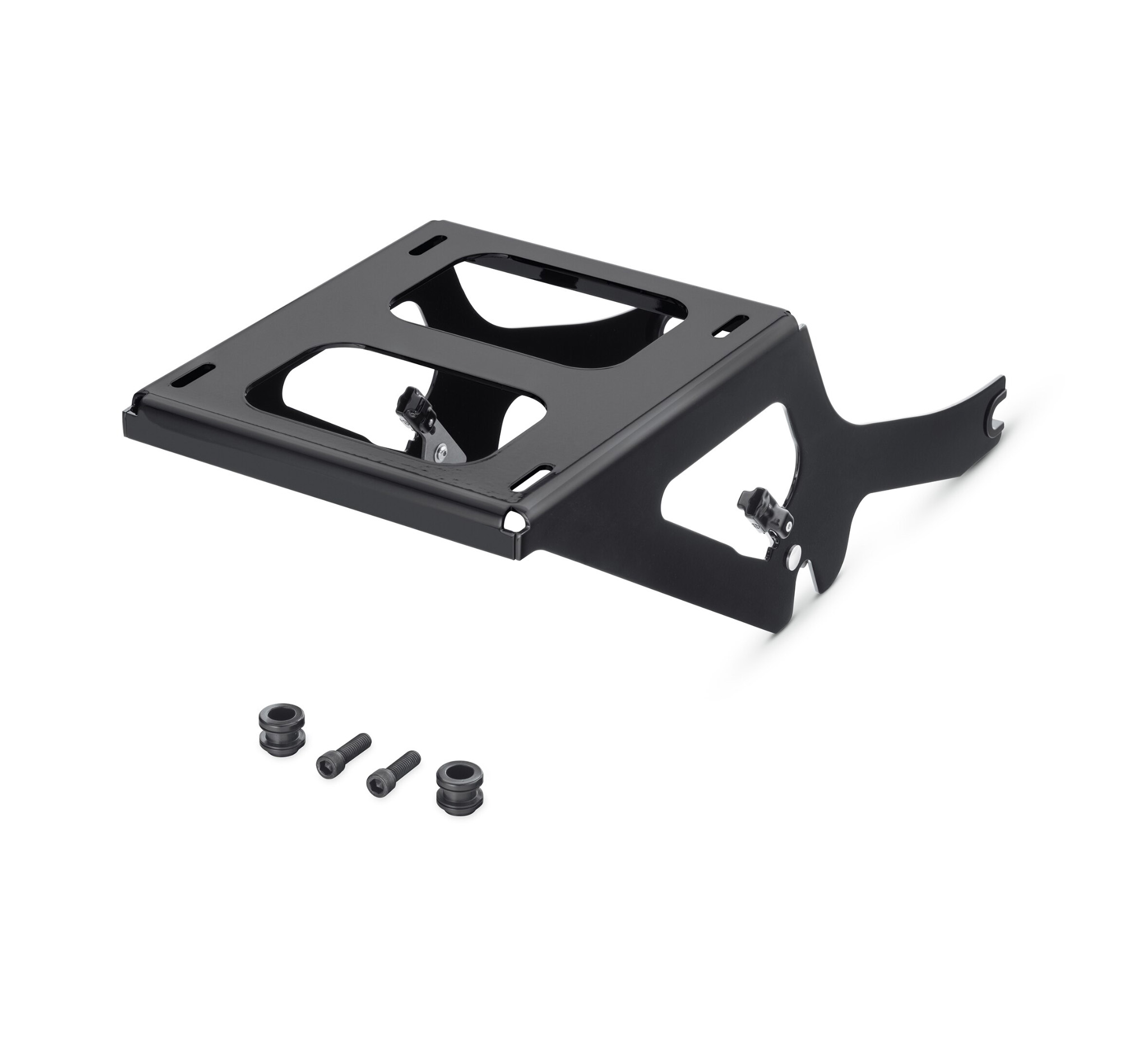 HoldFast Two-Up Tour-Pak Mounting Rack - Gloss Black