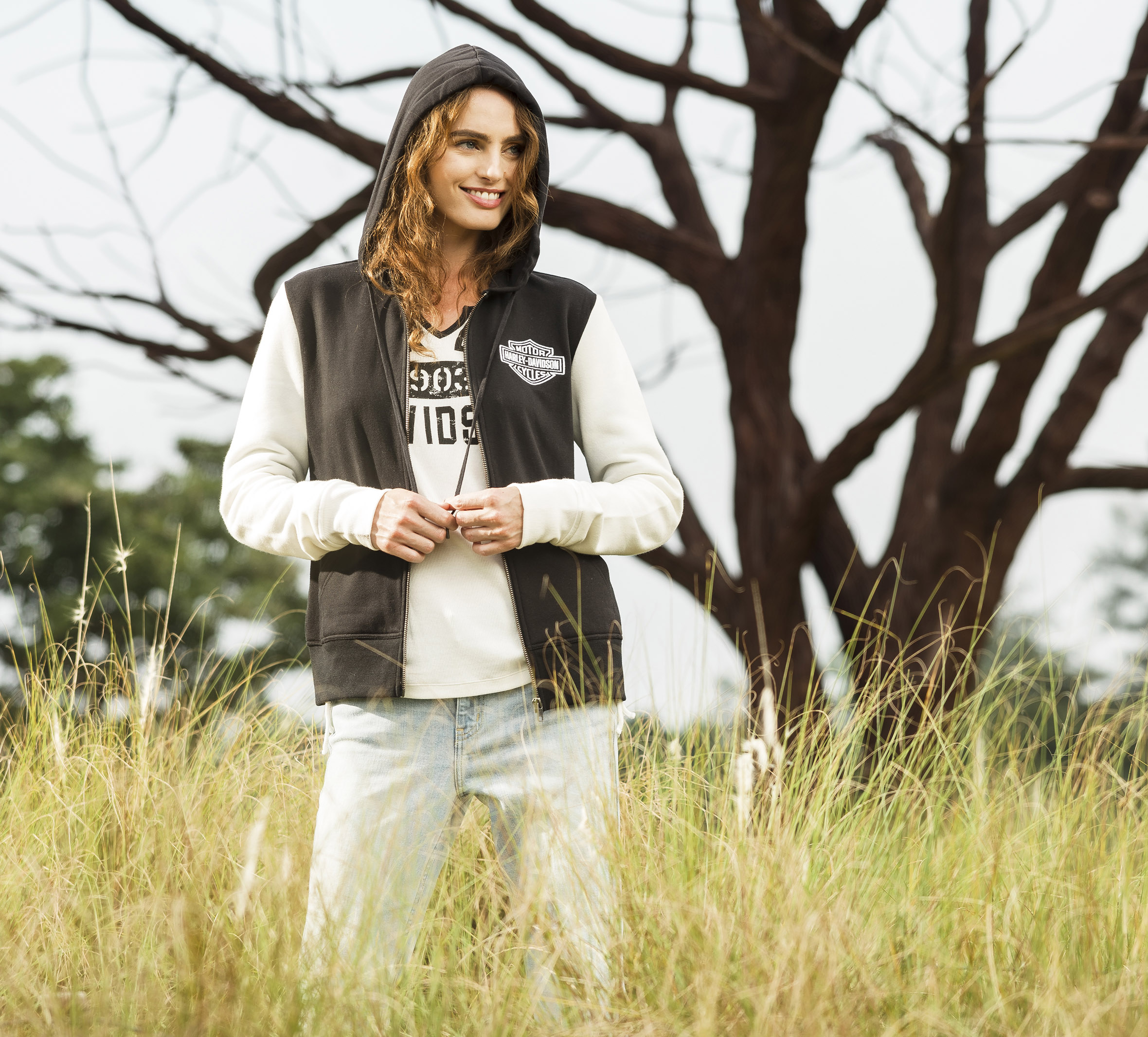 Women's Special Colorblock Racer Font Hoodie | Harley-Davidson USA