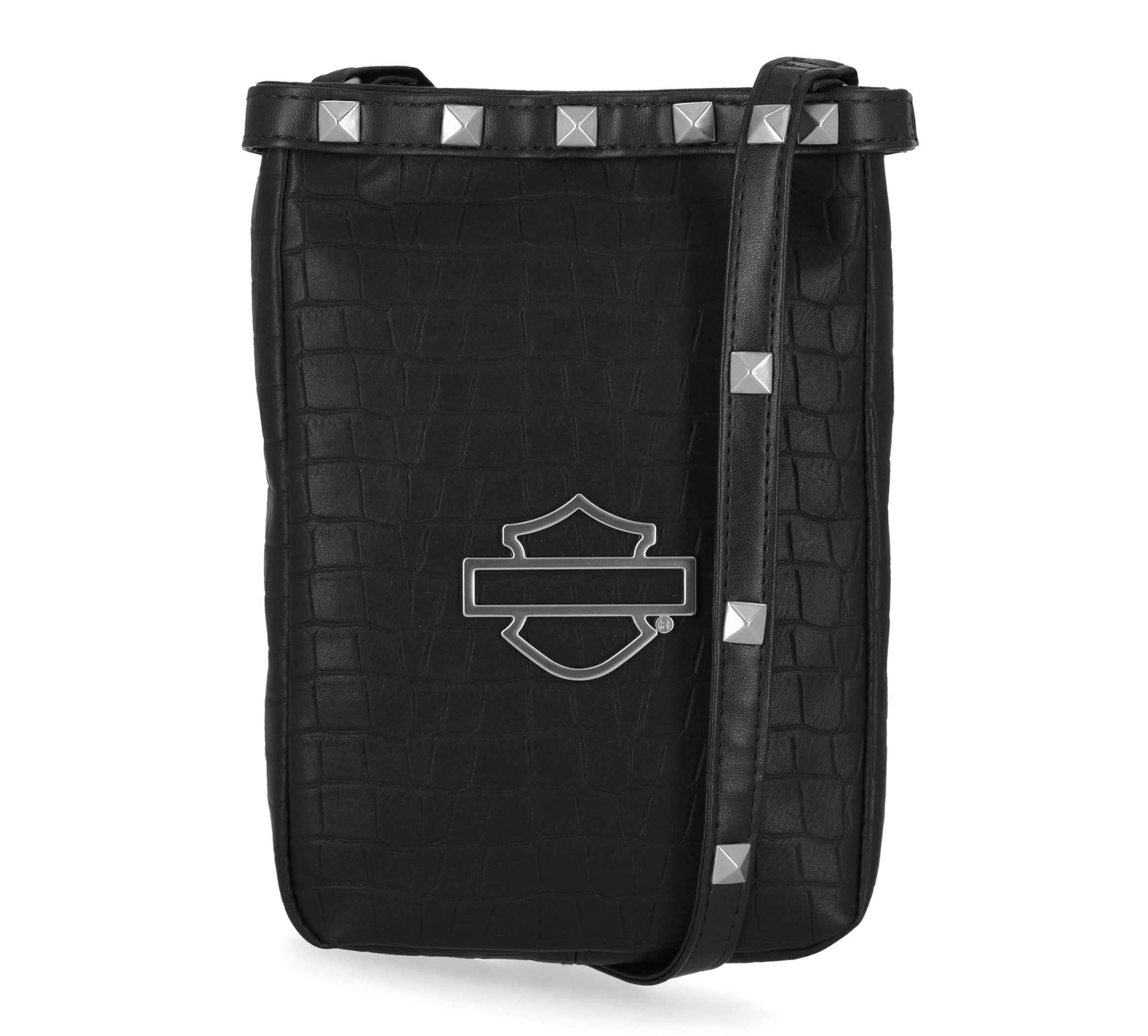 Croco Stud Crossbody Bag